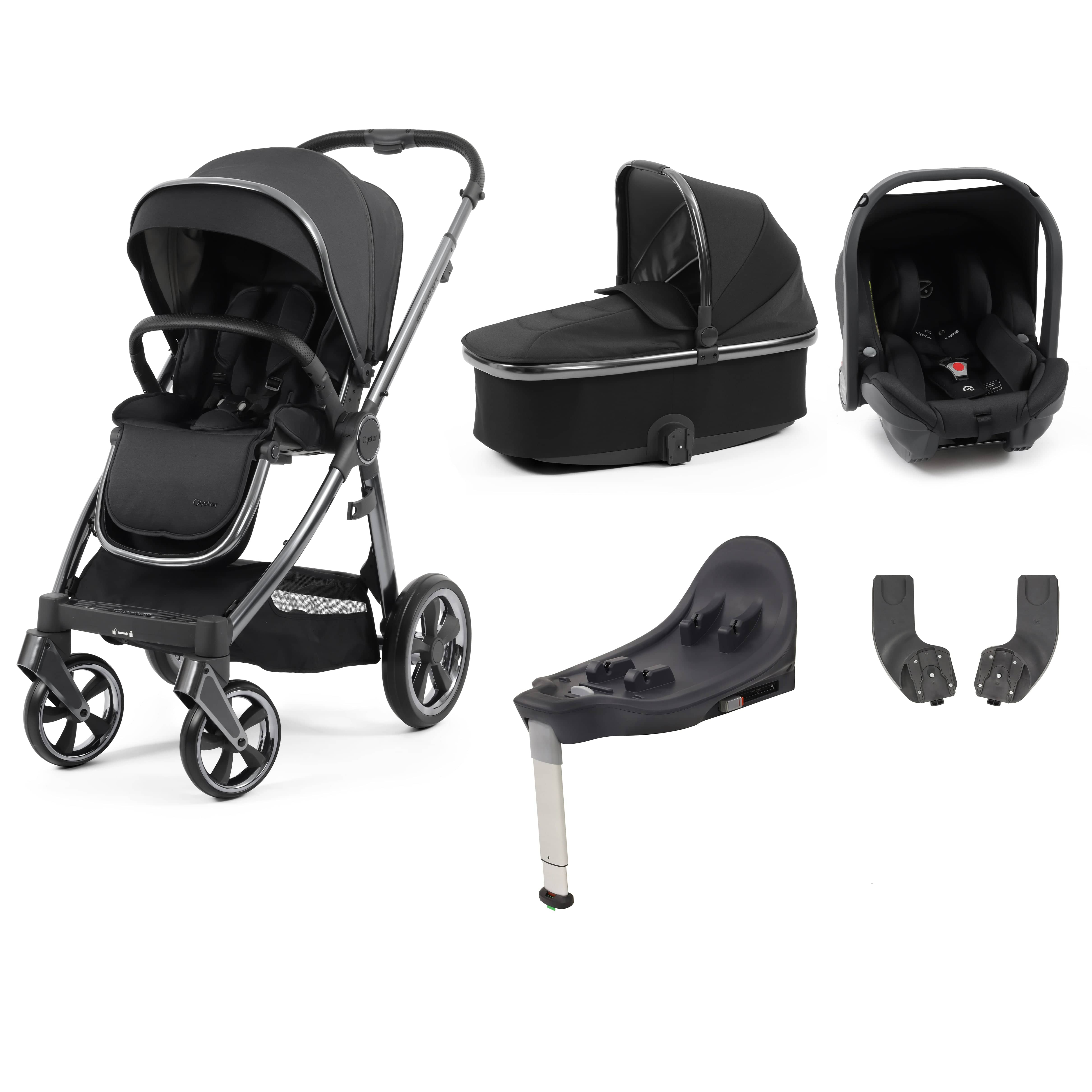 Babystyle Oyster 3 Essential Bundle with Car Seat in Carbonite Travel Systems 14742-CRB 5060711567242