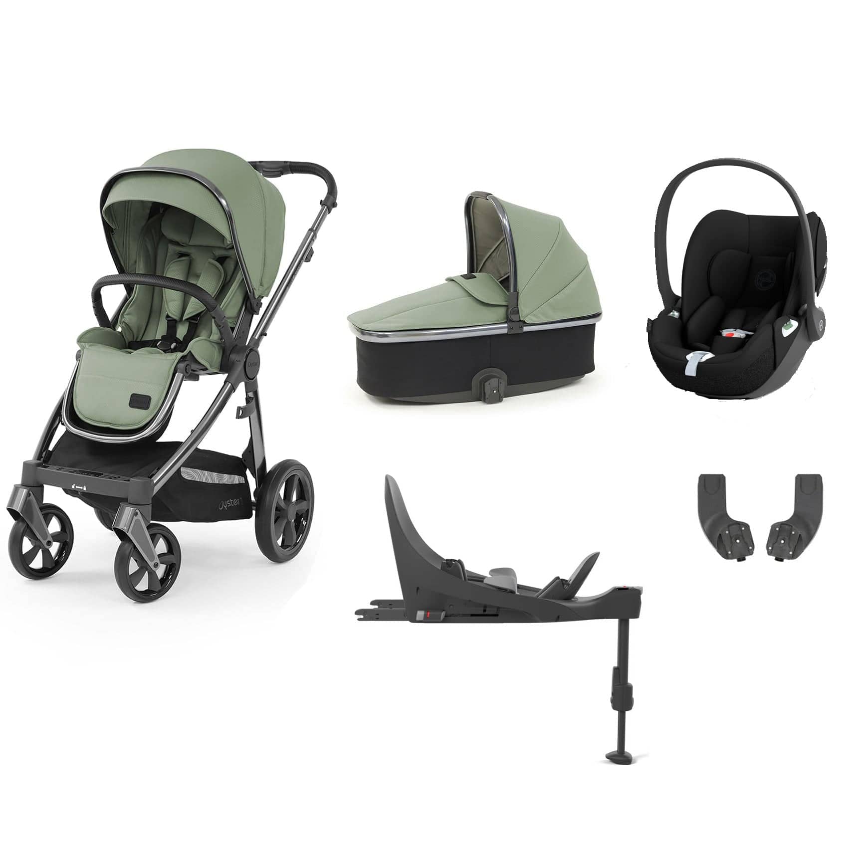 Babystyle Oyster 3 Essential Bundle with Car Seat in Spearmint Travel Systems 13527-SPM 5060711564425