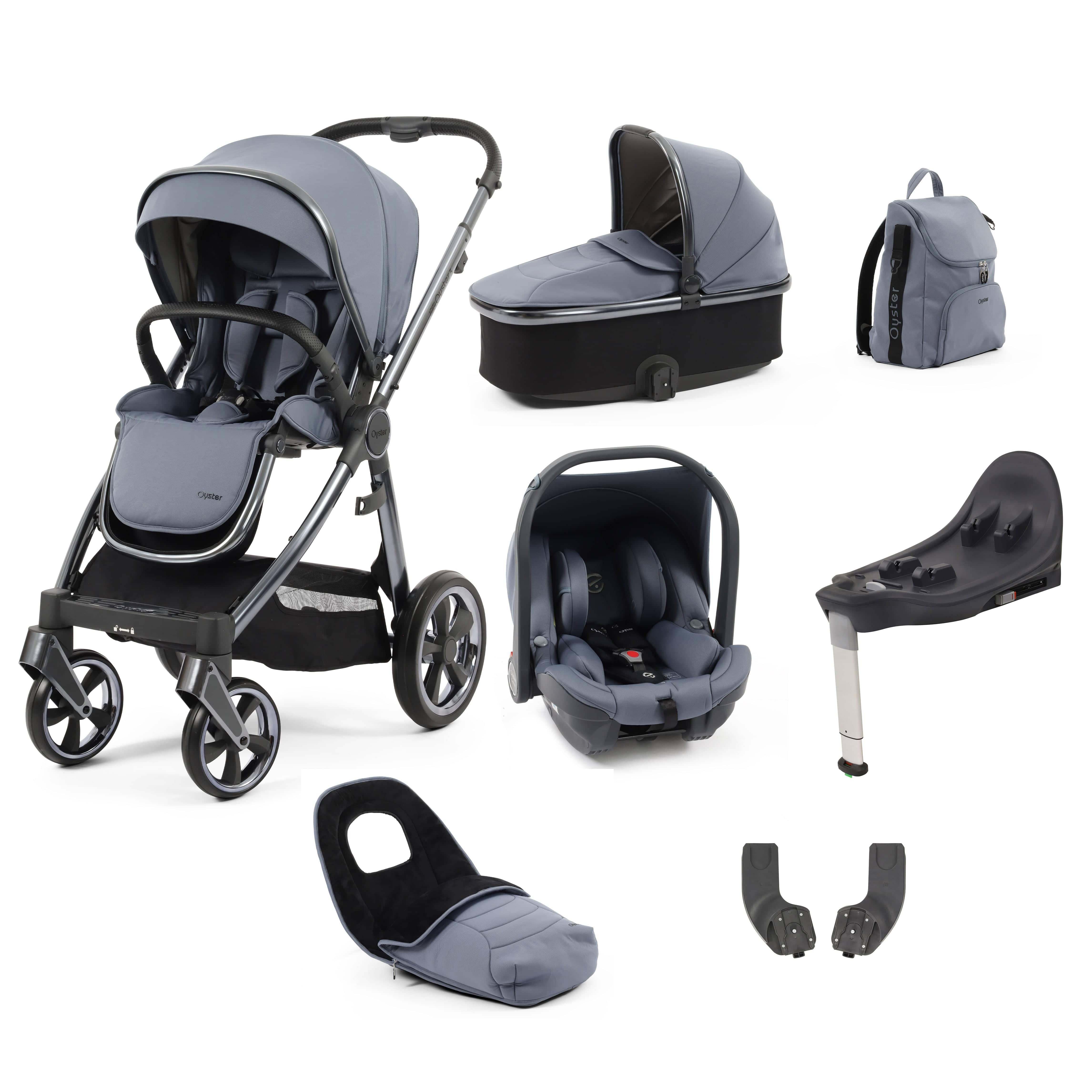 Babystyle Oyster 3 Luxury 7 Piece with Car Seat Bundle in Dream Blue Travel Systems 14772-DMB 5060711567228