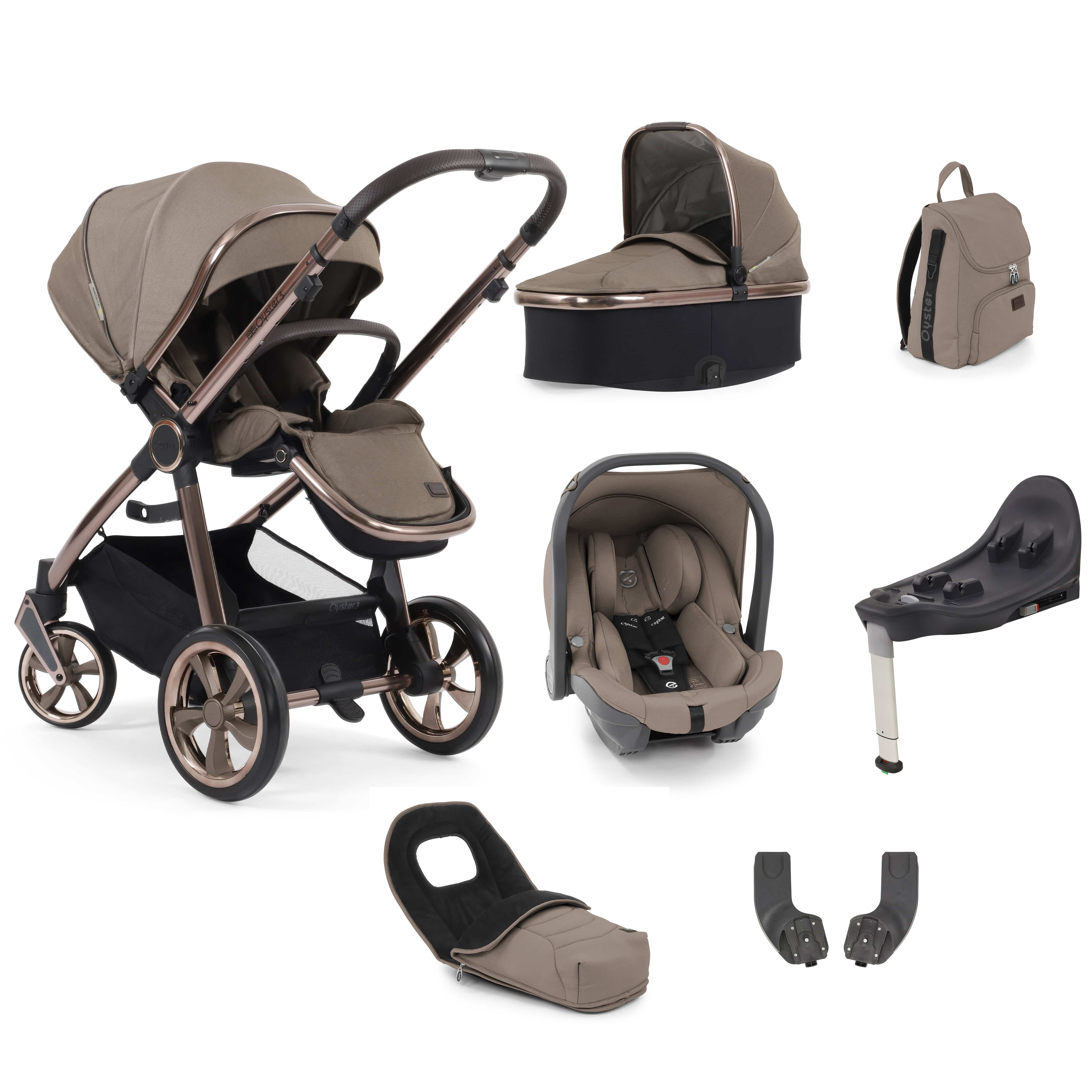 Babystyle Oyster 3 Luxury 7 Piece with Car Seat Bundle in Mink Travel Systems 14773-MNK 5060711566894