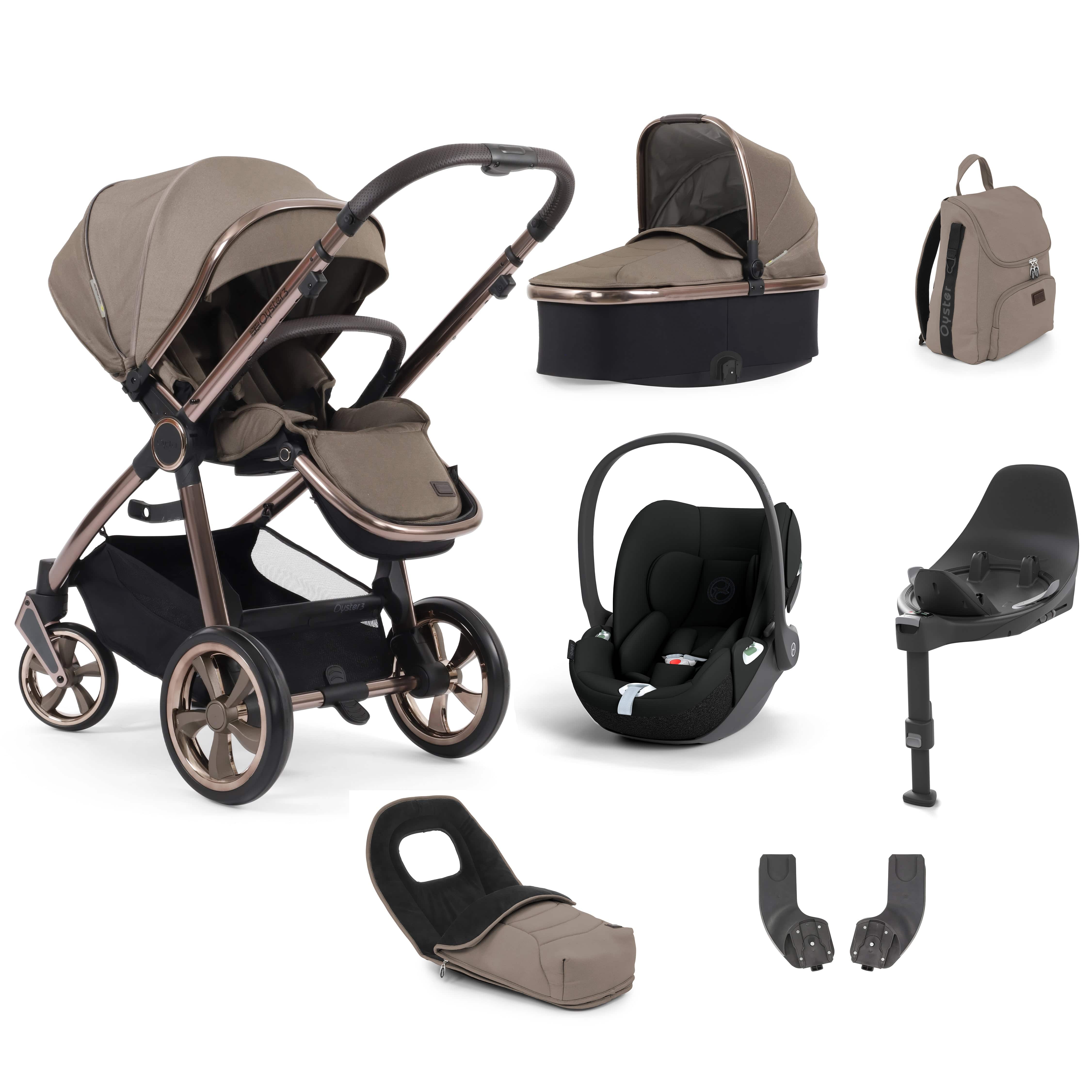 Babystyle Oyster 3 Luxury 7 Piece with Car Seat Bundle in Mink Travel Systems 14800-MNK 5060711566894