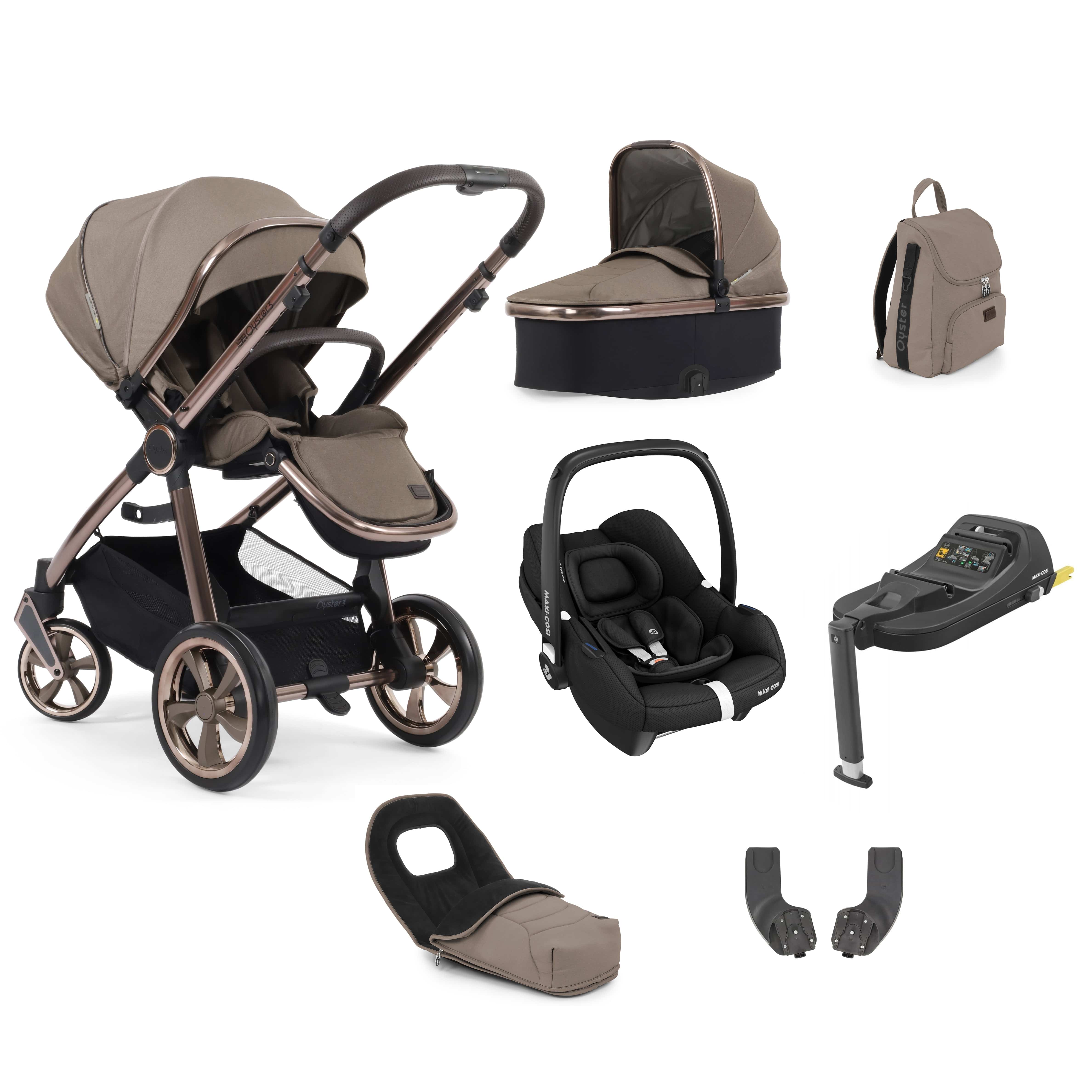 Babystyle Oyster 3 Luxury 7 Piece with Car Seat Bundle in Mink Travel Systems 14814-MNK 5060711566894