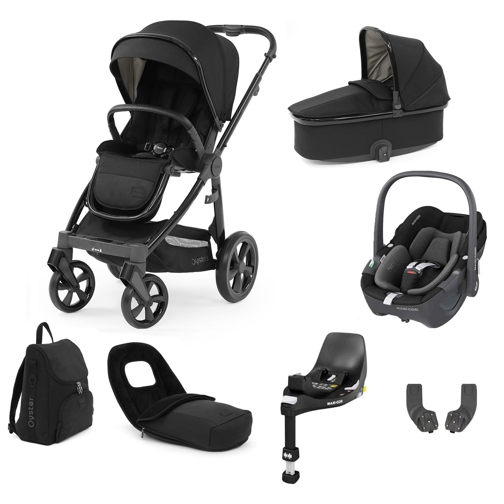 Babystyle Oyster 3 Luxury 7 Piece with Car Seat Bundle in Pixel Travel Systems 14808-PXL 5060711565668