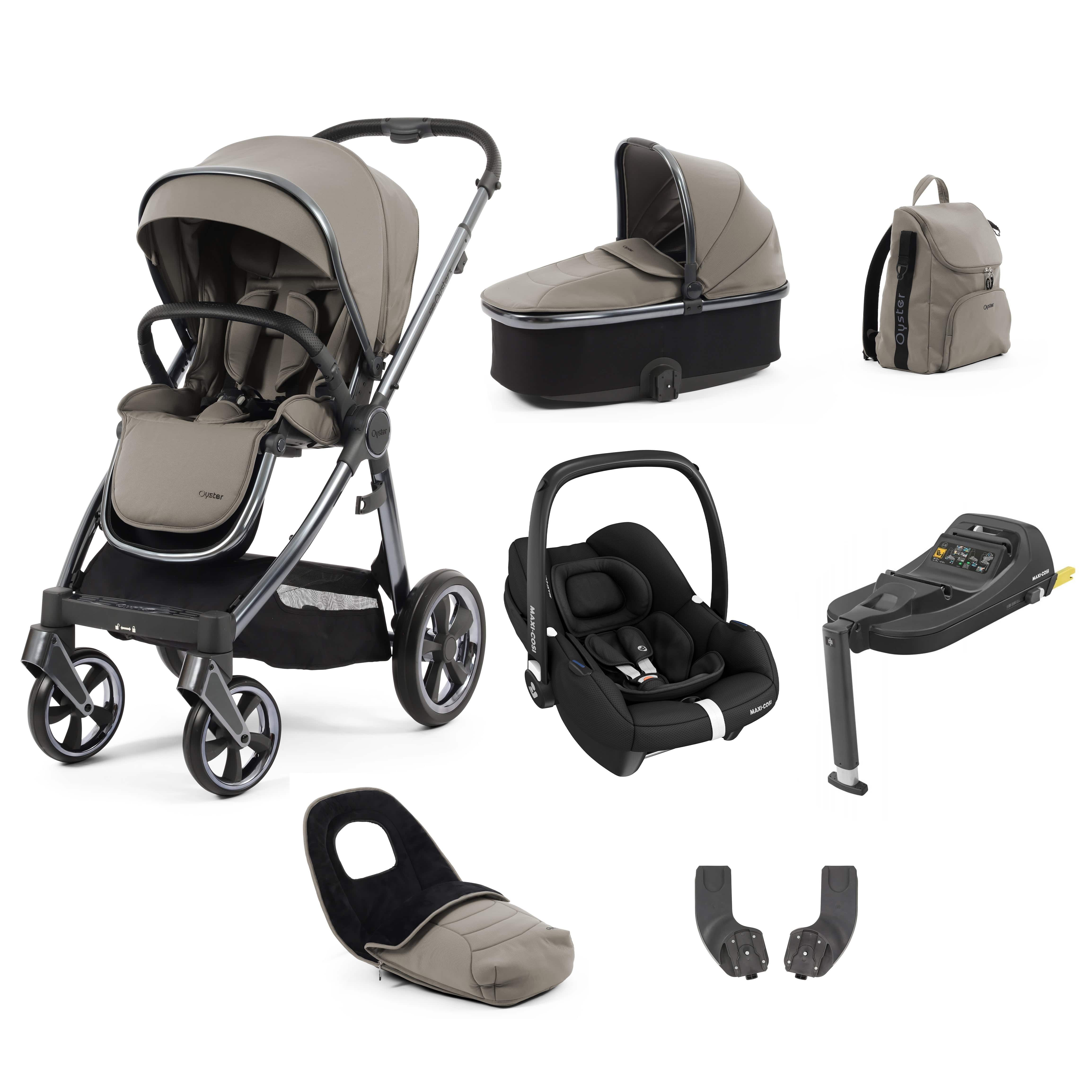 Babystyle Oyster 3 Luxury 7 Piece with Car Seat Bundle in Stone Travel Systems 14816-STN 5060711567259