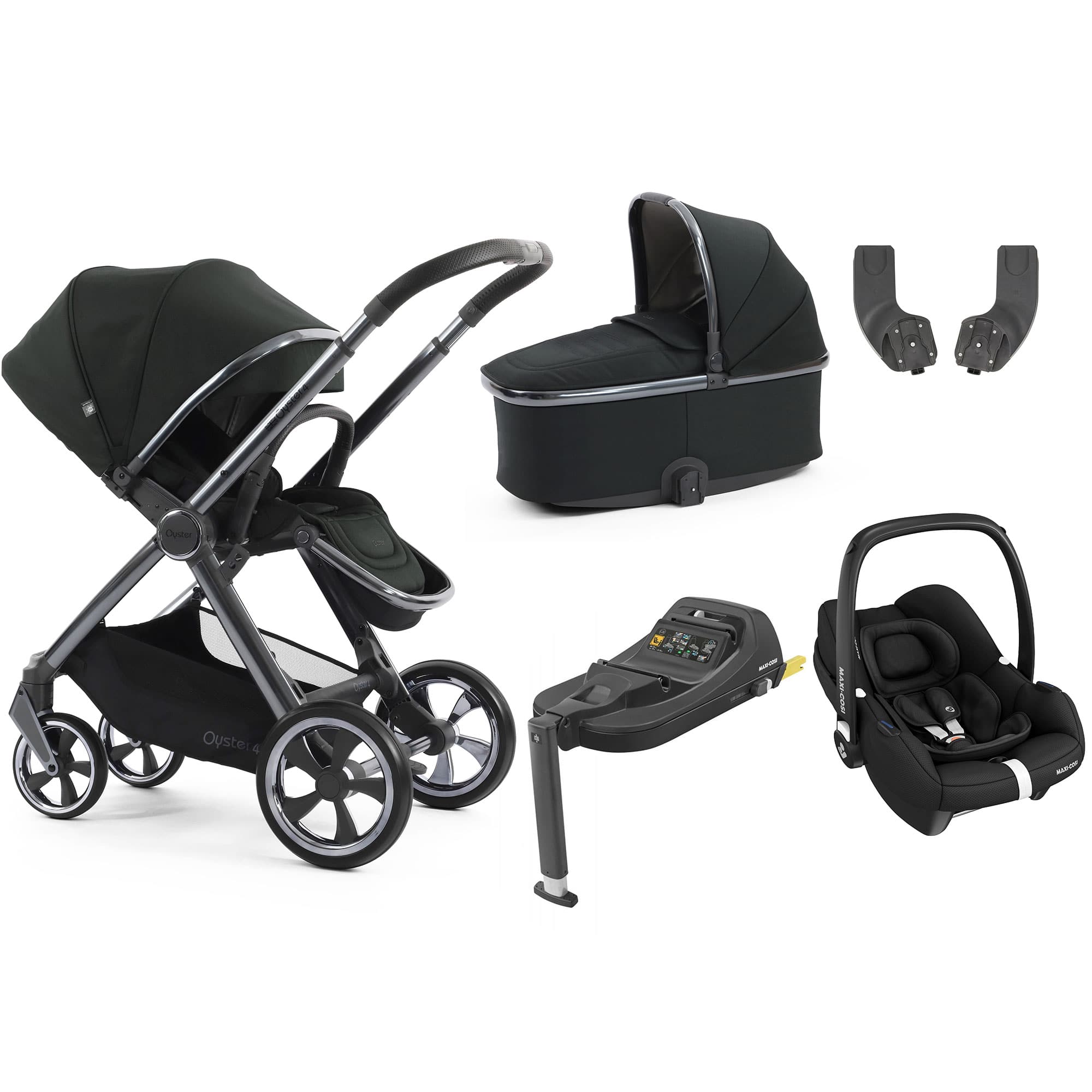 Oyster 4 Essential Bundle in Black Olive Travel Systems 18107-BLO-1 5061058981234