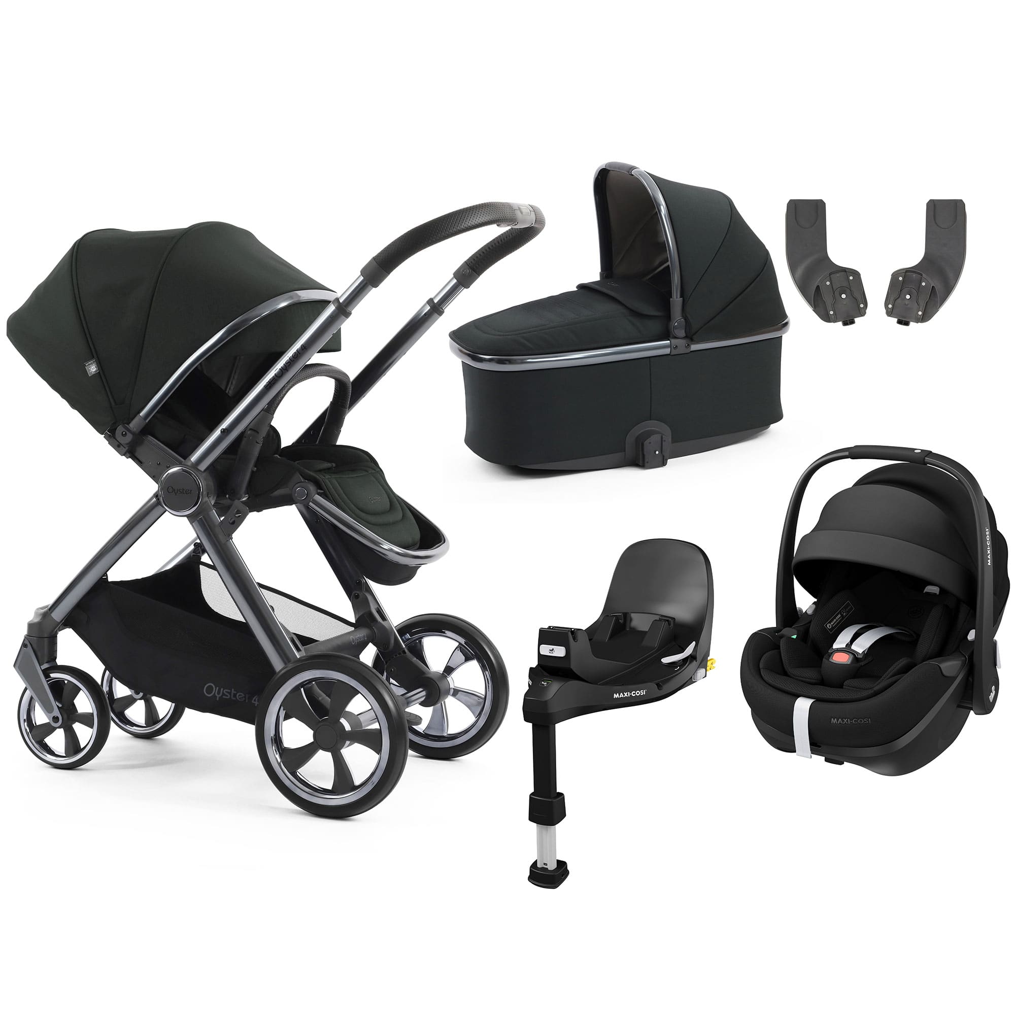 Oyster 4 Essential Bundle in Black Olive Travel Systems 18107-BLO-2 5061058981234