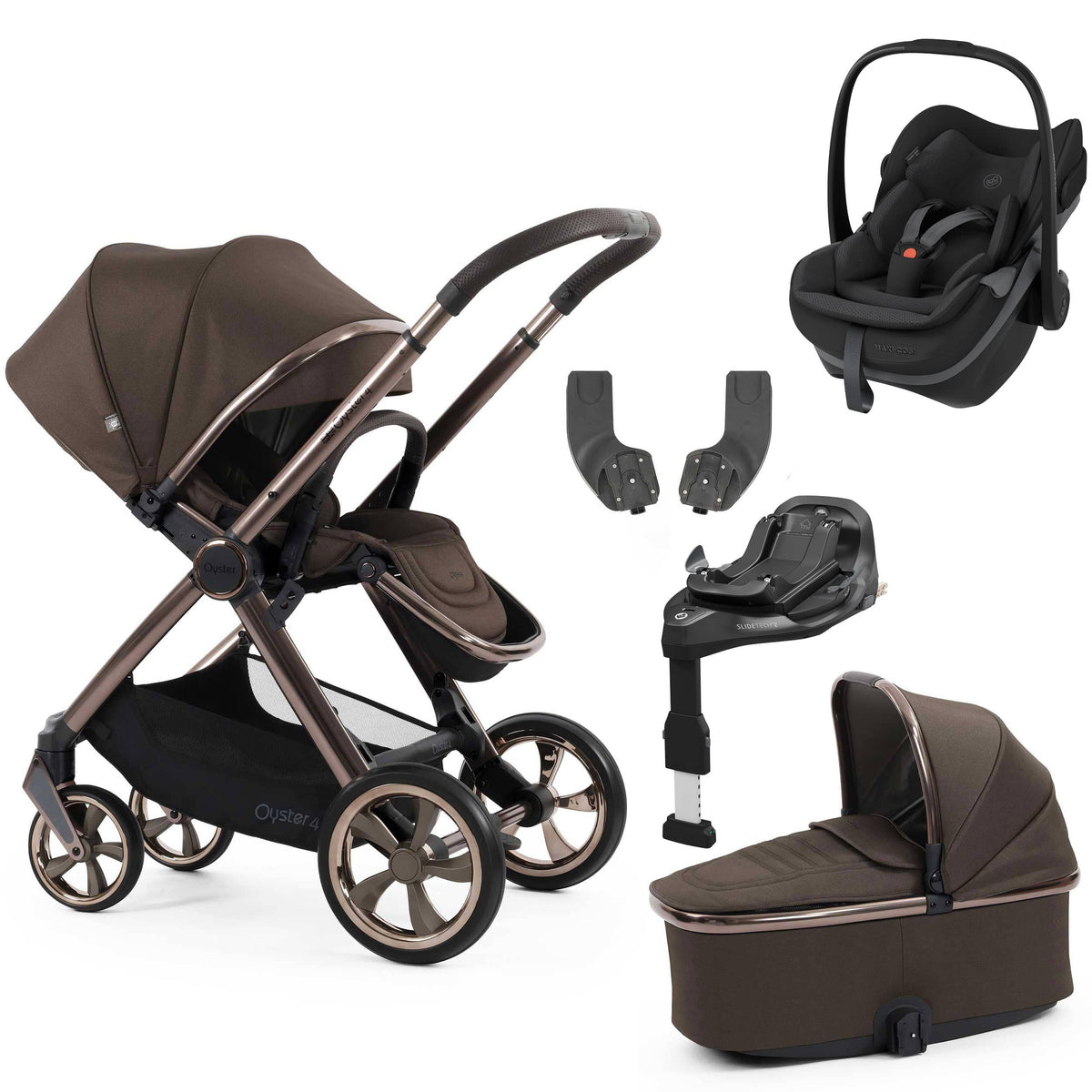 Oyster 4 Essential Bundle in Chocolate Velvet Travel Systems 18107-CHO-2 5061058981265