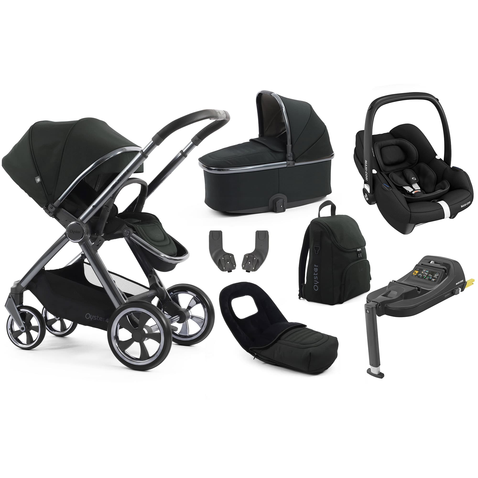 Oyster 4 Luxury Bundle in Black Olive Travel Systems 18157-BLO-1 5061058981234