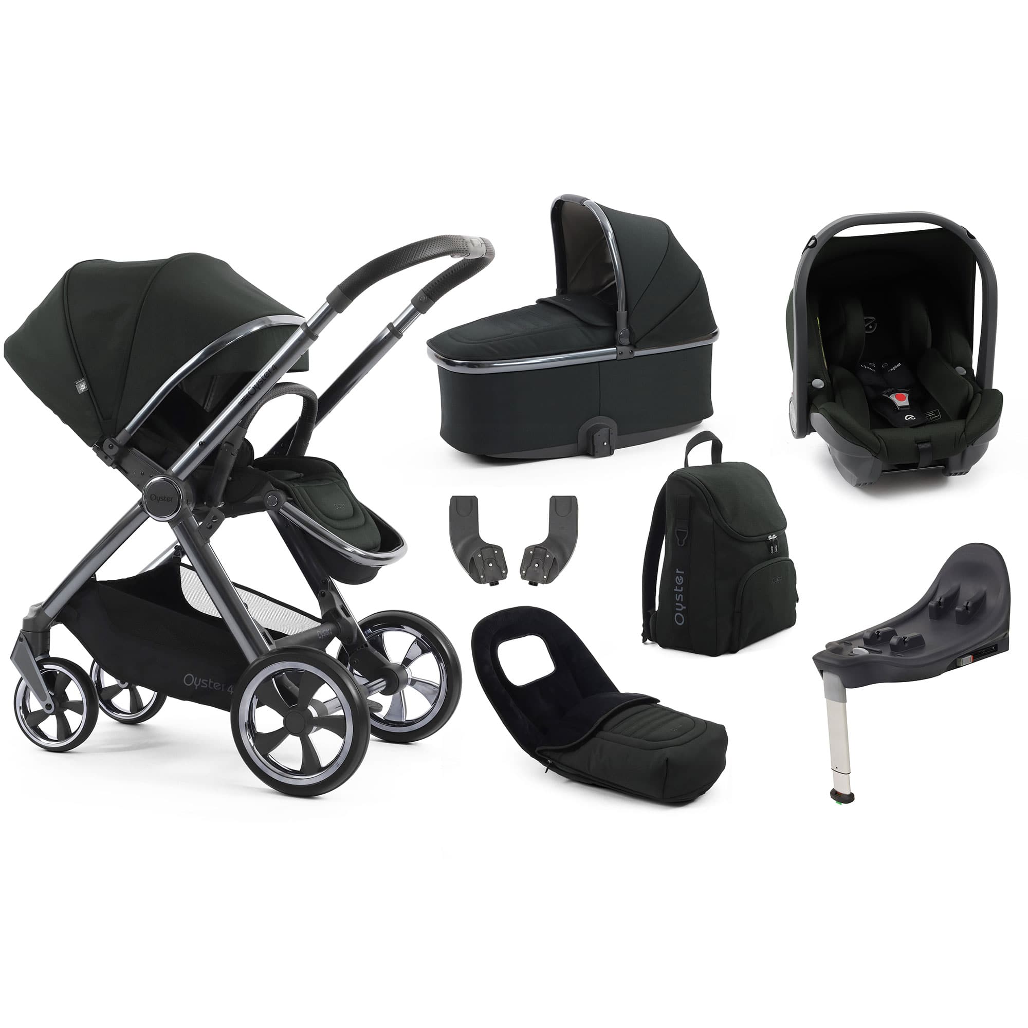Oyster 4 Luxury Bundle in Black Olive Travel Systems 18157-BLO 5061058981234