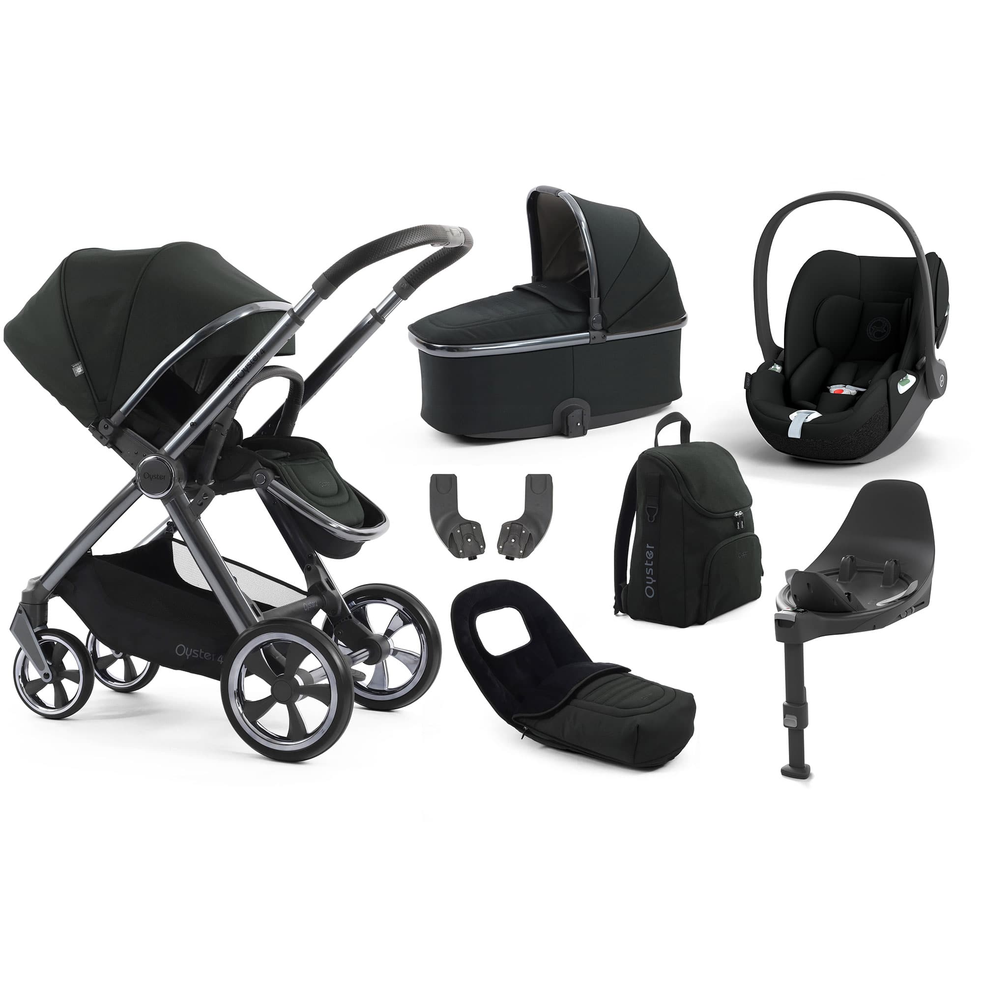 Oyster 4 Luxury Bundle in Black Olive Travel Systems 18157-BLO-3 5061058981234