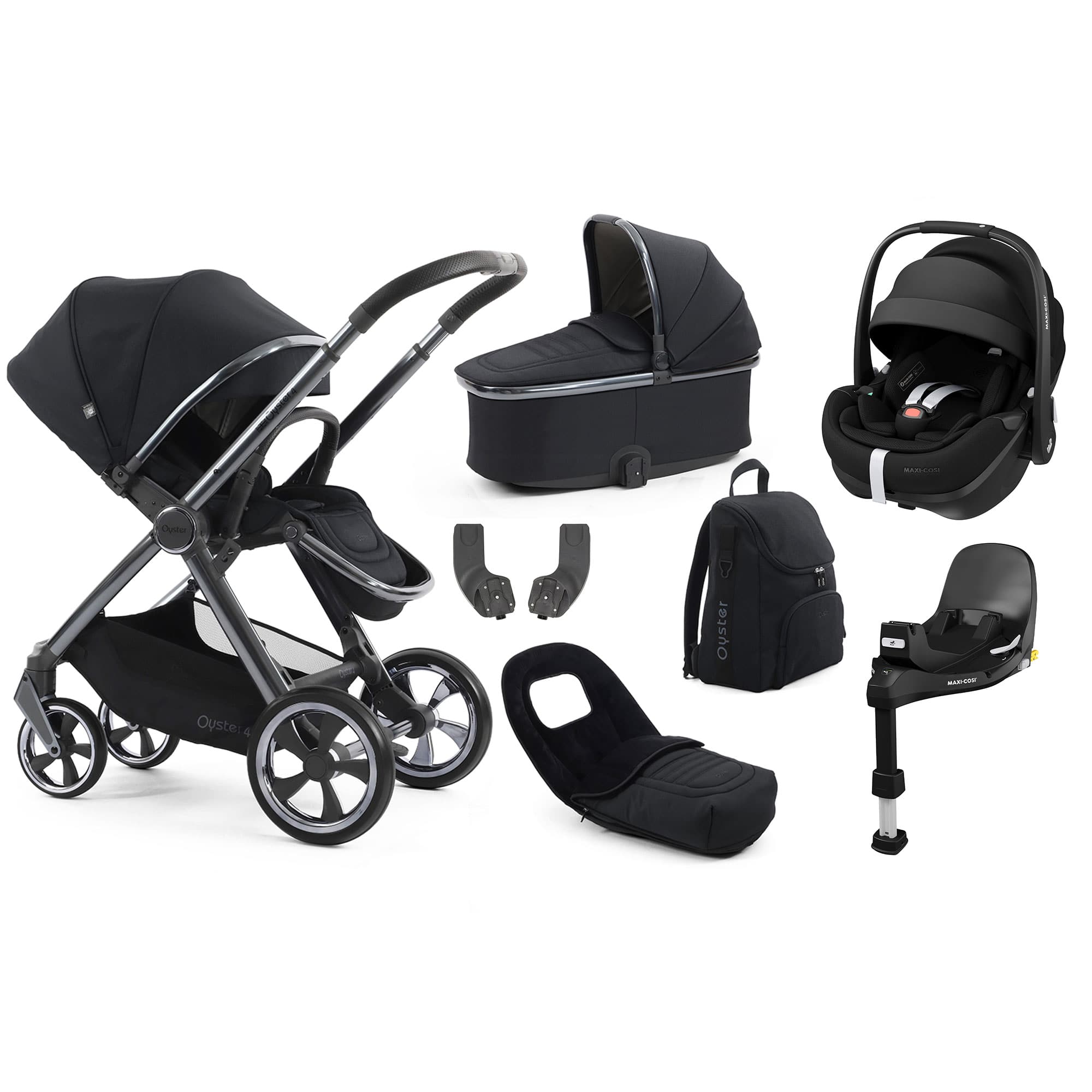 Oyster 4 Luxury Bundle in Carbonite Travel Systems 18157-CAR-2 5061058981258