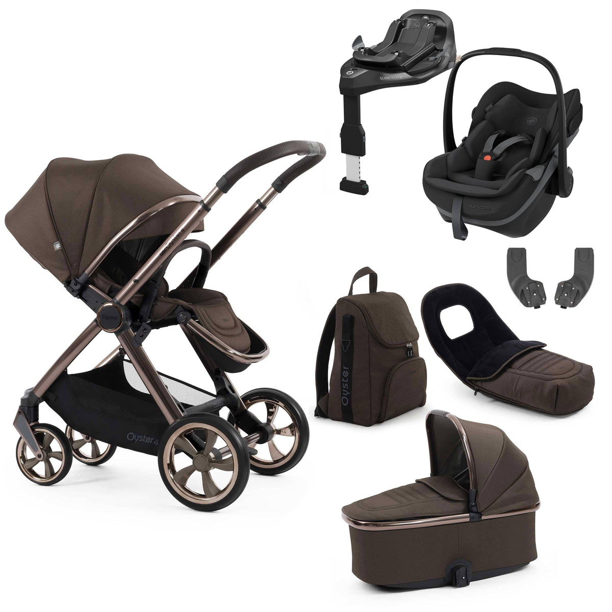 Oyster 4 Luxury Bundle in Chocolate Velvet Travel Systems 18157-CHO-2 5061058981265
