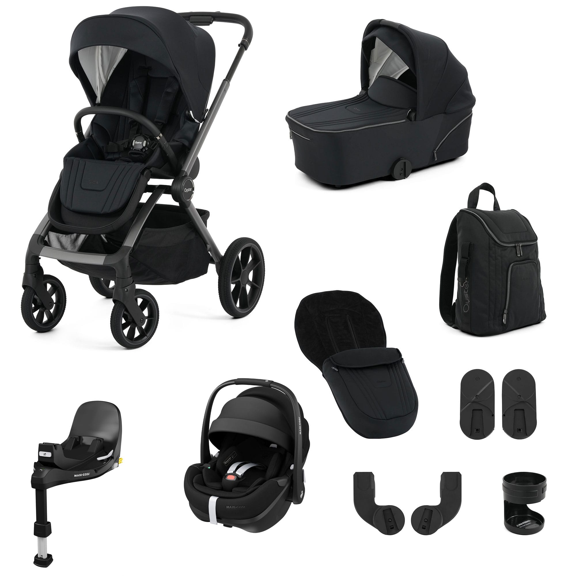 Oyster Vee Travel System Bundle in Liquorice Travel Systems OYS-VEE-LIQ-PV2 5061058983993