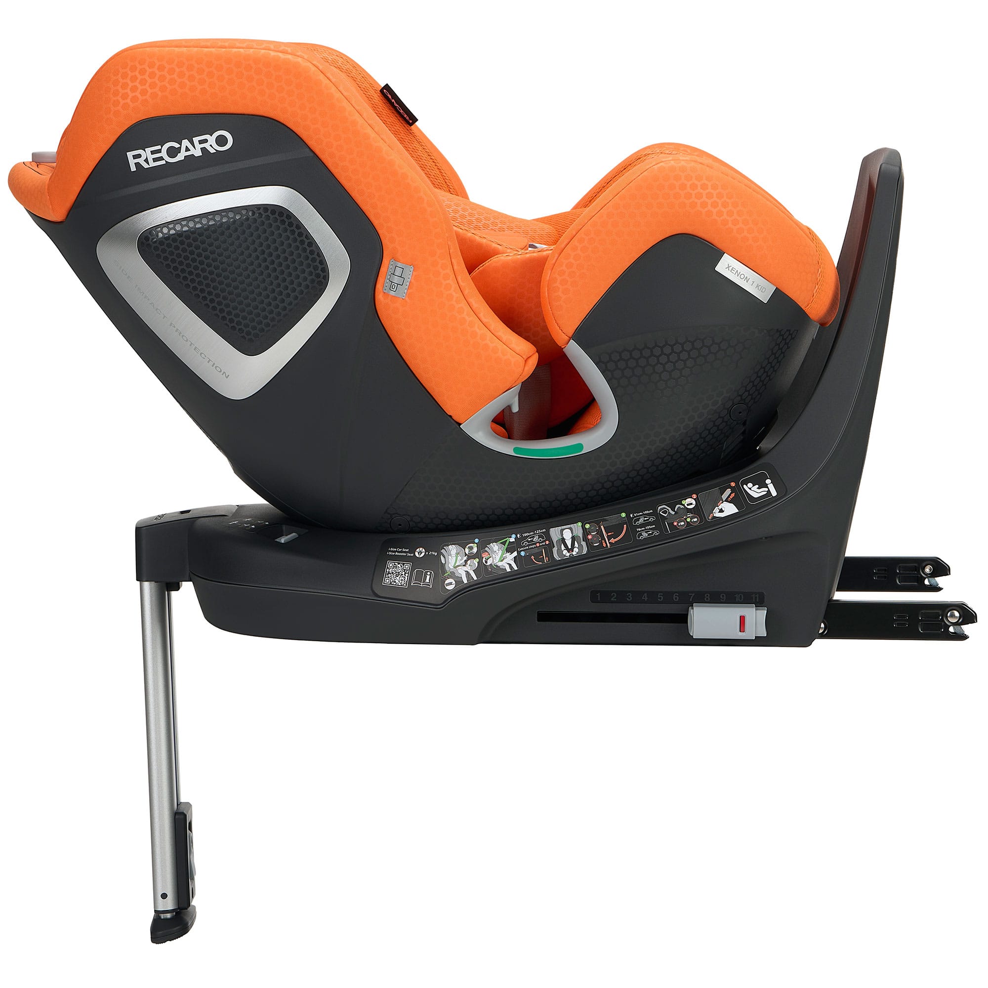 Recaro Xenon 1 Kid Combination Car Seat 61-125cm in Vibrant Orange Toddler Car Seats B1103053 4260621460485