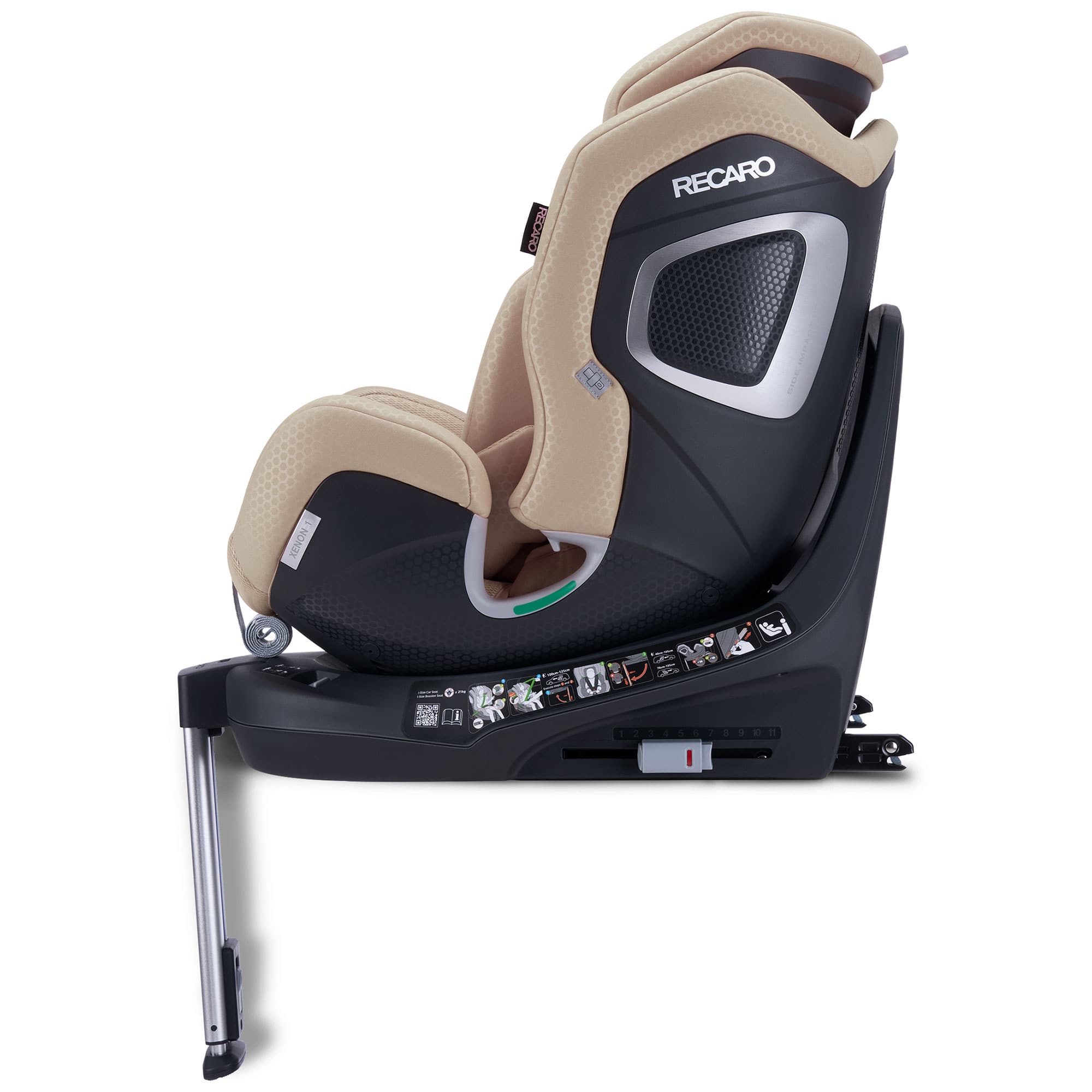 Recaro Xenon 1 Multi Stage Baby Car Seat 40-125cm in Elegant Beige Toddler Car Seats B1102060 4260621468641