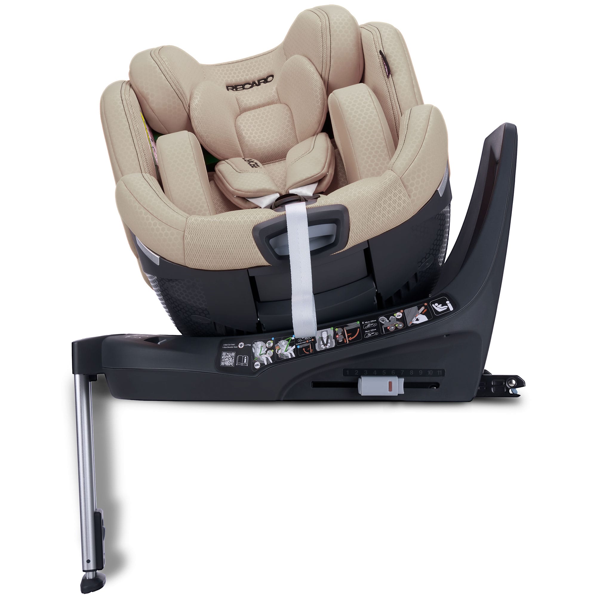 Recaro Xenon 1 Multi Stage Baby Car Seat 40-125cm in Elegant Beige Toddler Car Seats B1102060 4260621468641