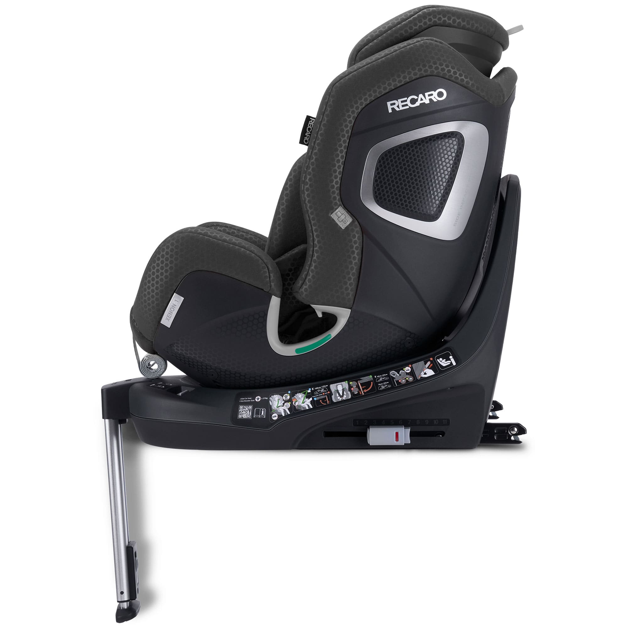 Recaro Xenon 1 Multi Stage Baby Car Seat 40-125cm in Fresh Black Toddler Car Seats B1102051 4260621468559