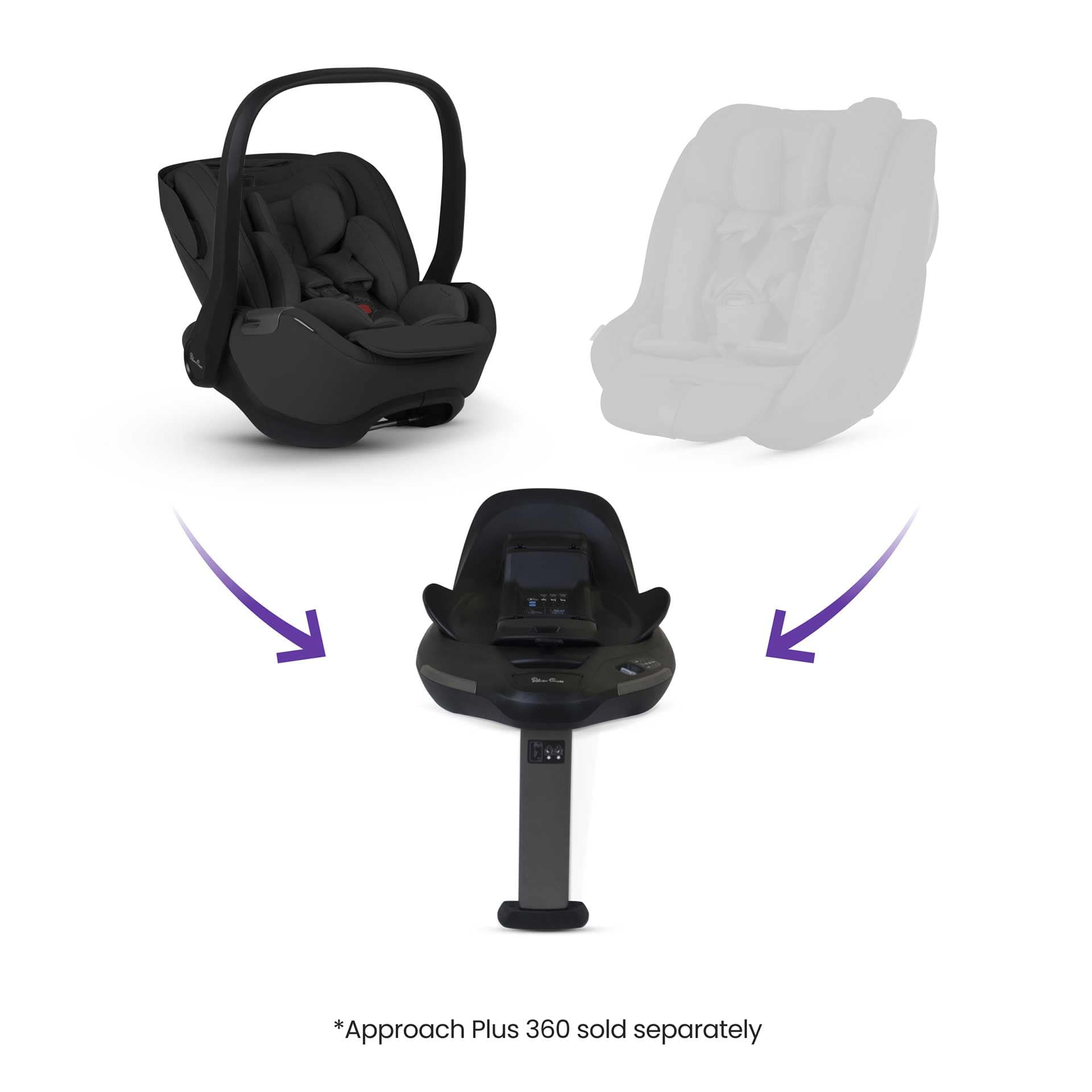 Silver Cross Glide Plus 360 Car Seat in Iconic Black Baby Car Seats