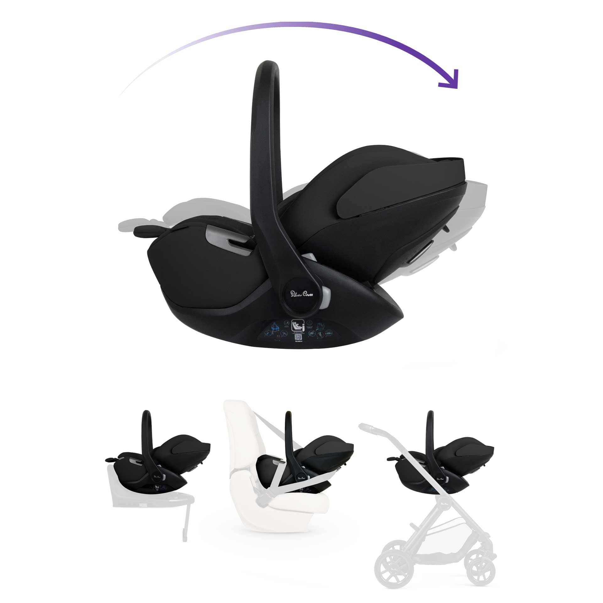 Silver Cross Glide Plus 360 Car Seat in Iconic Black Baby Car Seats