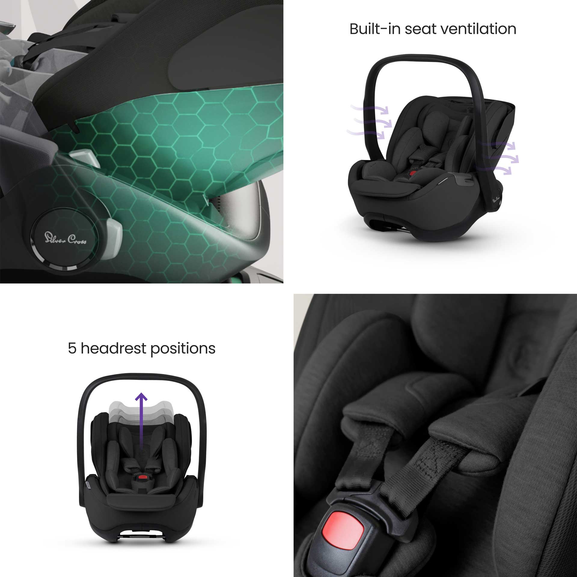 Silver Cross Glide Plus 360 Car Seat in Iconic Black Baby Car Seats