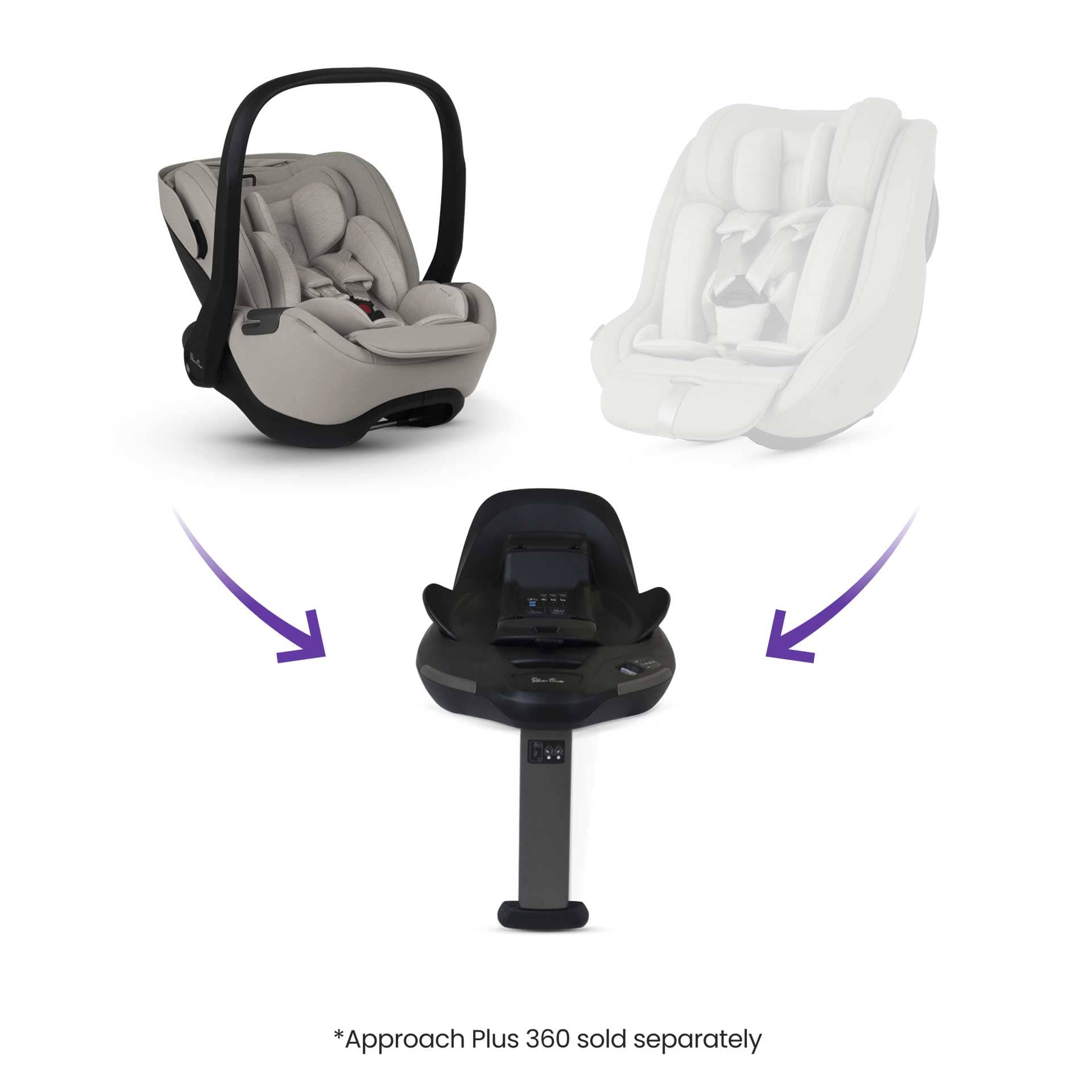 Silver Cross Glide Plus 360 Car Seat in Natural Beige Baby Car Seats