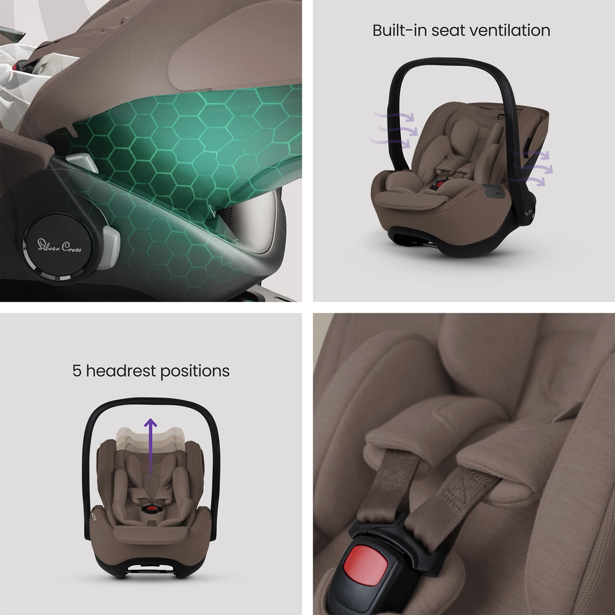Silver Cross Glide Plus 360 Car Seat in Timeless Cocoa Baby Car Seats