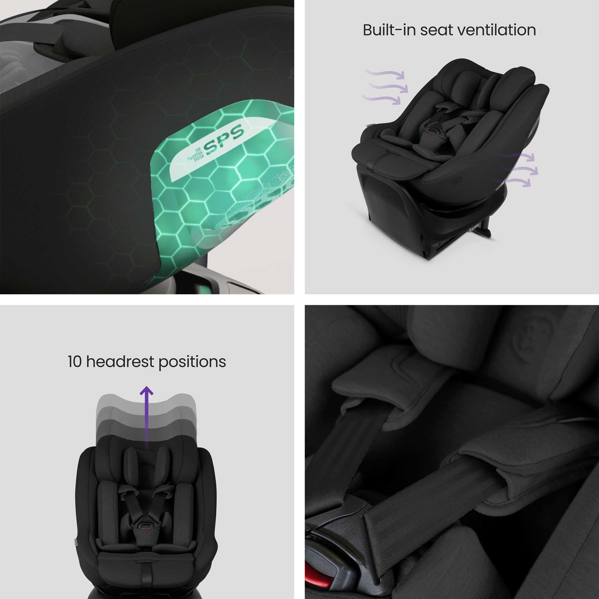 Silver Cross Plus 360 Family Bundle in Iconic Black Baby Car Seats 19162-GL-AP-IB 5055836930903