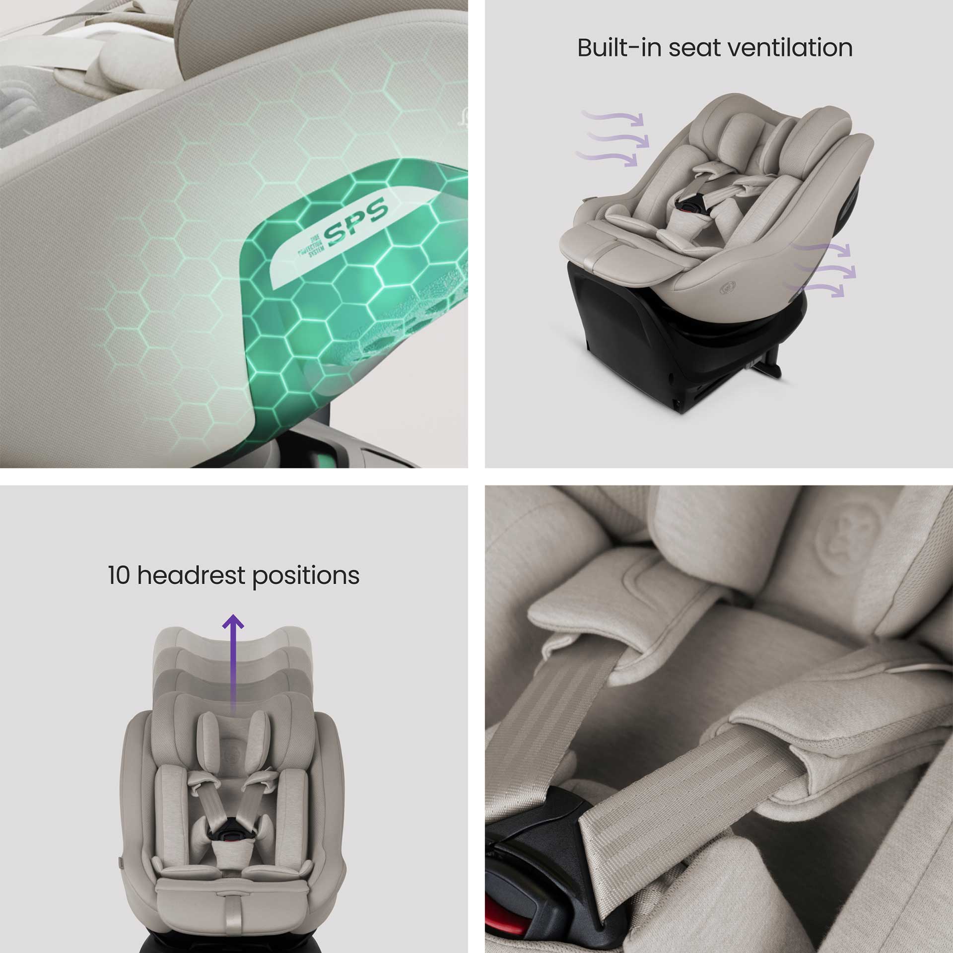 Silver Cross Plus 360 Family Bundle in Natural Taupe Baby Car Seats 19163-GL-AP-NT 5055836930958