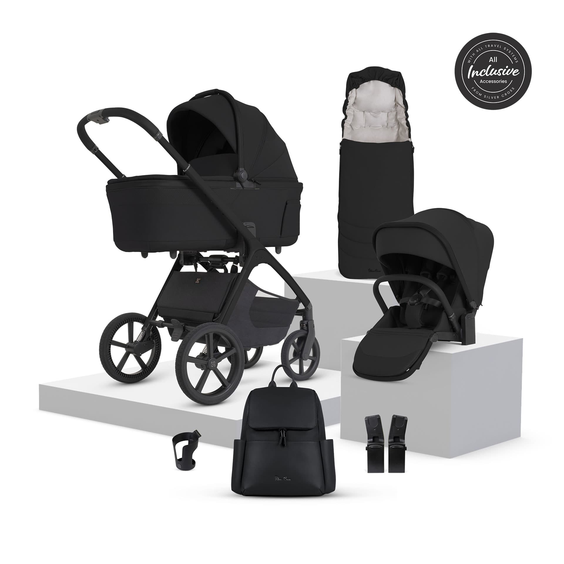 Silver Cross Cove 2 Accessory Bundle in Onyx Baby Prams 23096-ONY 5055836936141