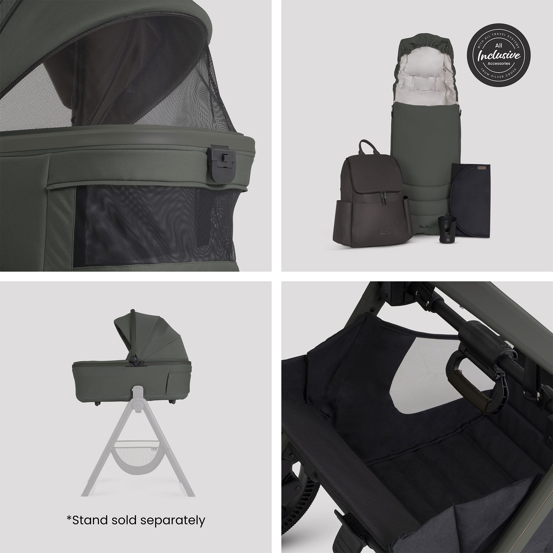 Silver Cross Cove 2 Accessory Bundle in Pewter Baby Prams 23096-PEW 5055836936158