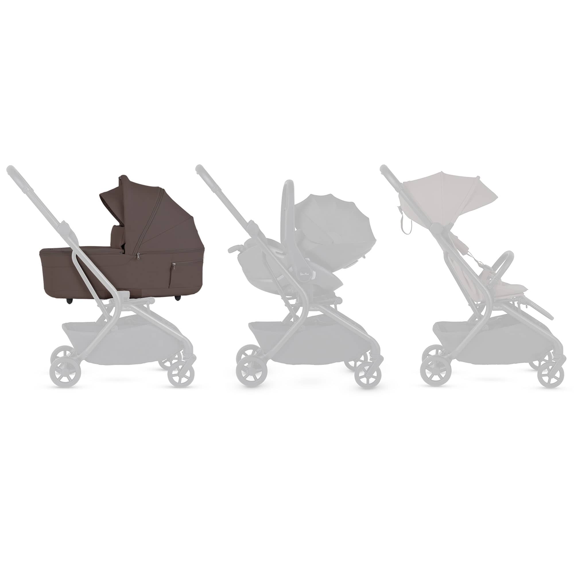 Silver Cross Nia Carrycot in Chocolate Chassis & Carrycots SX2348.CT 5055836933645