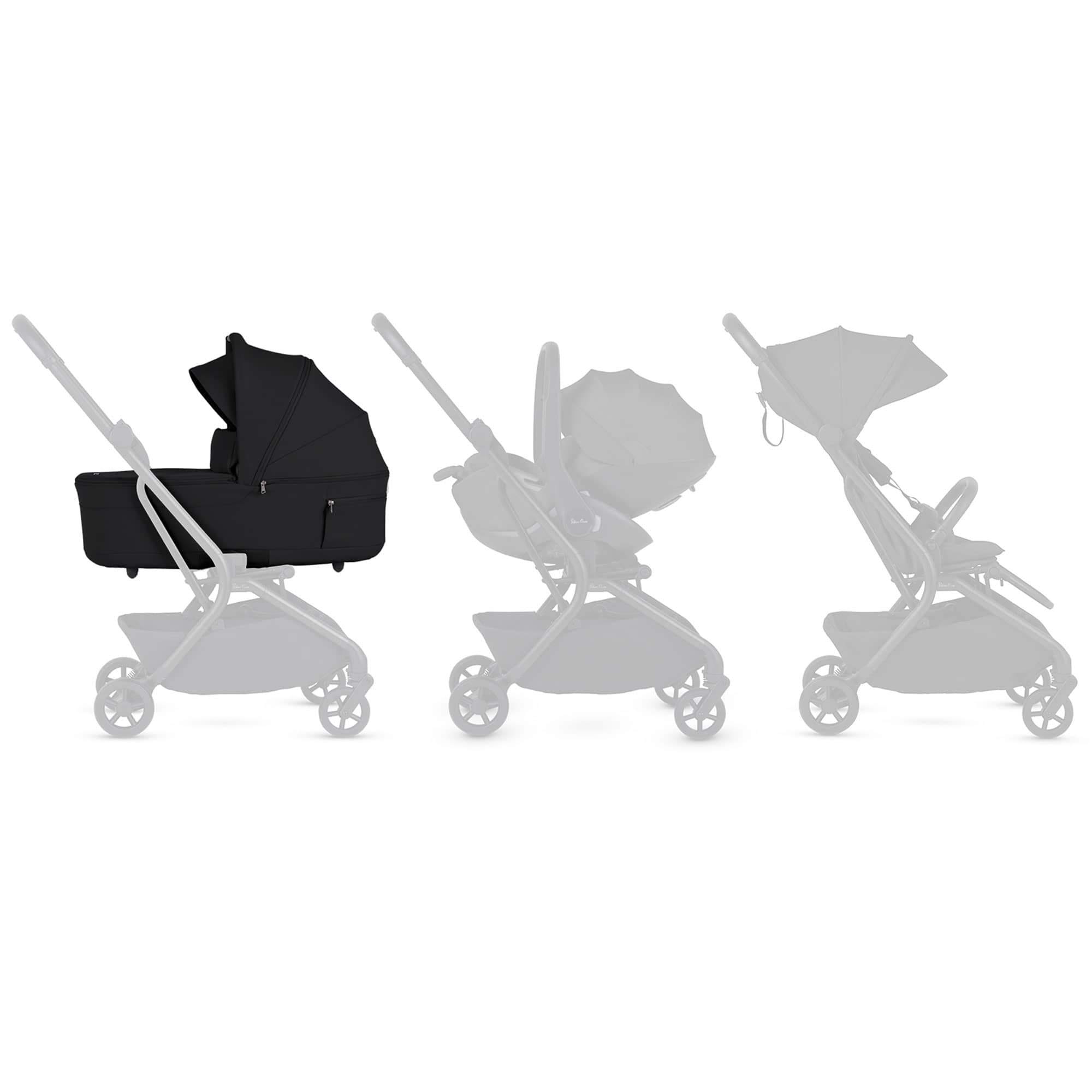Silver Cross Nia Carrycot in Onyx Chassis & Carrycots SX2348.OX 5055836933553