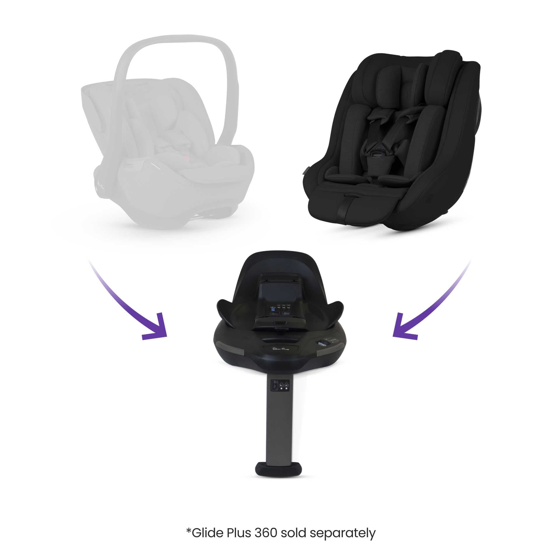 Silver Cross Approach Plus 360 Car Seat in Iconic Black Combination Car Seats