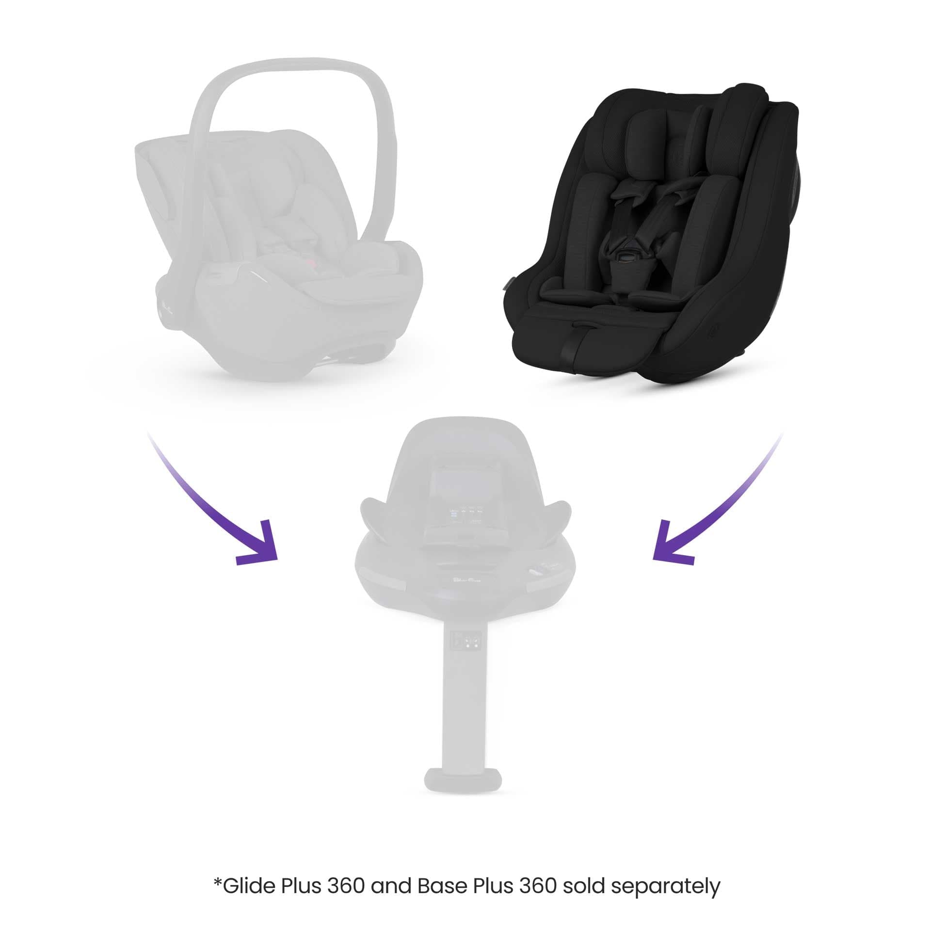 Silver Cross Approach Plus 360 Car Seat in Iconic Black Combination Car Seats