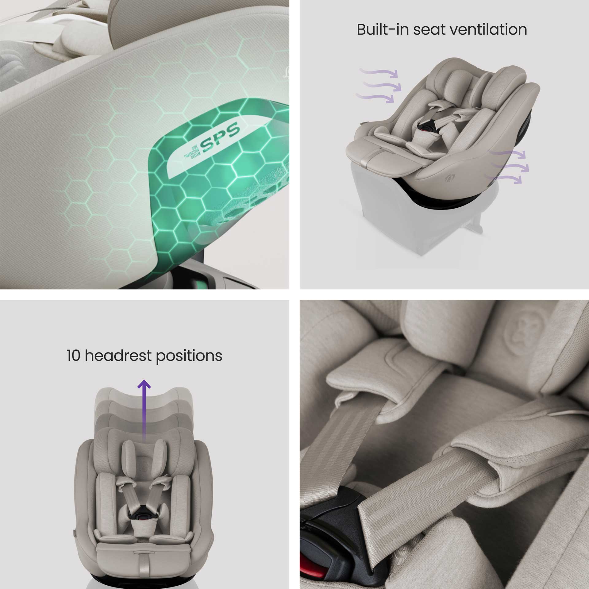 Silver Cross Approach Plus 360 Car Seat in Natural Beige Combination Car Seats