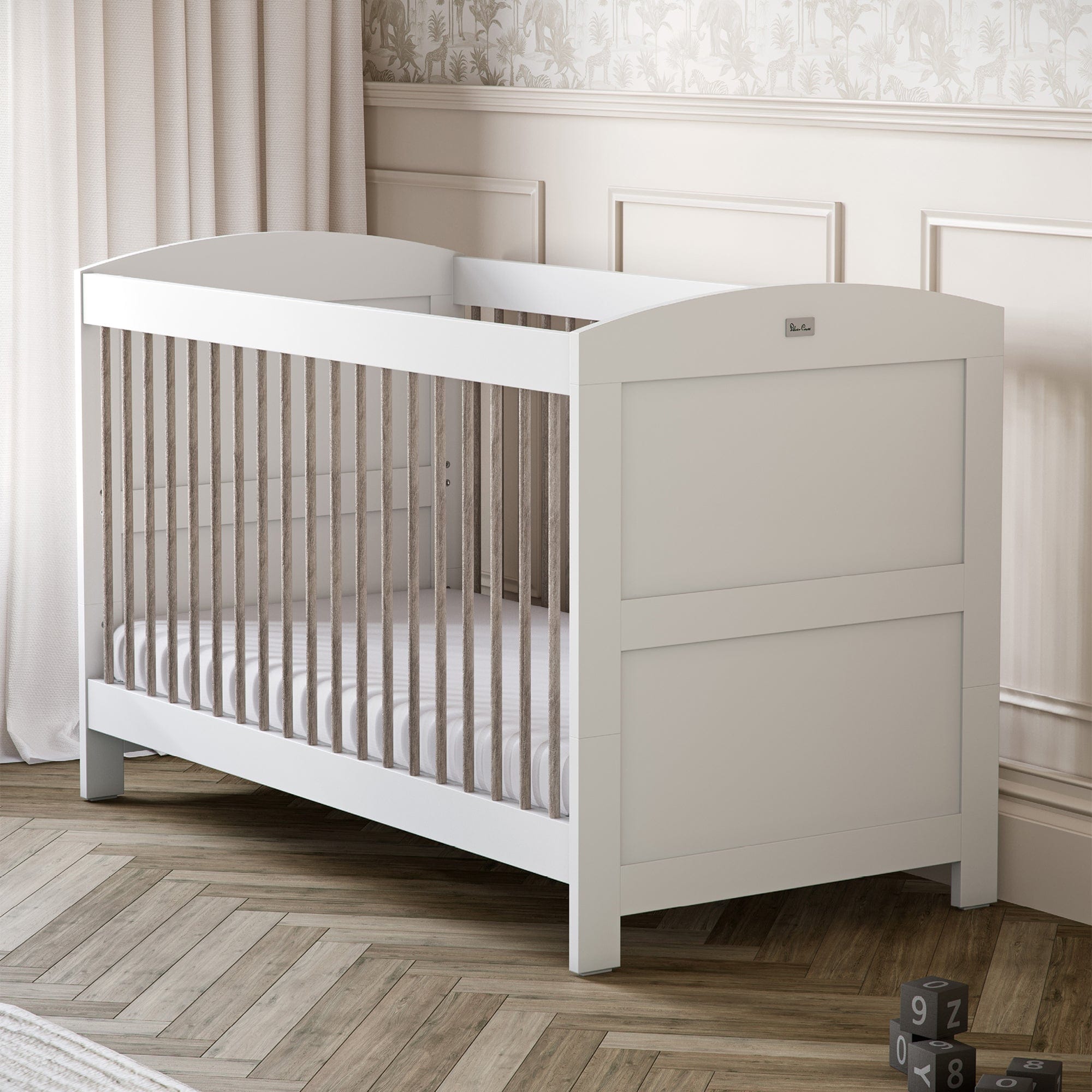 Silver Cross Valencia Cot Bed in White Ash Cot Beds