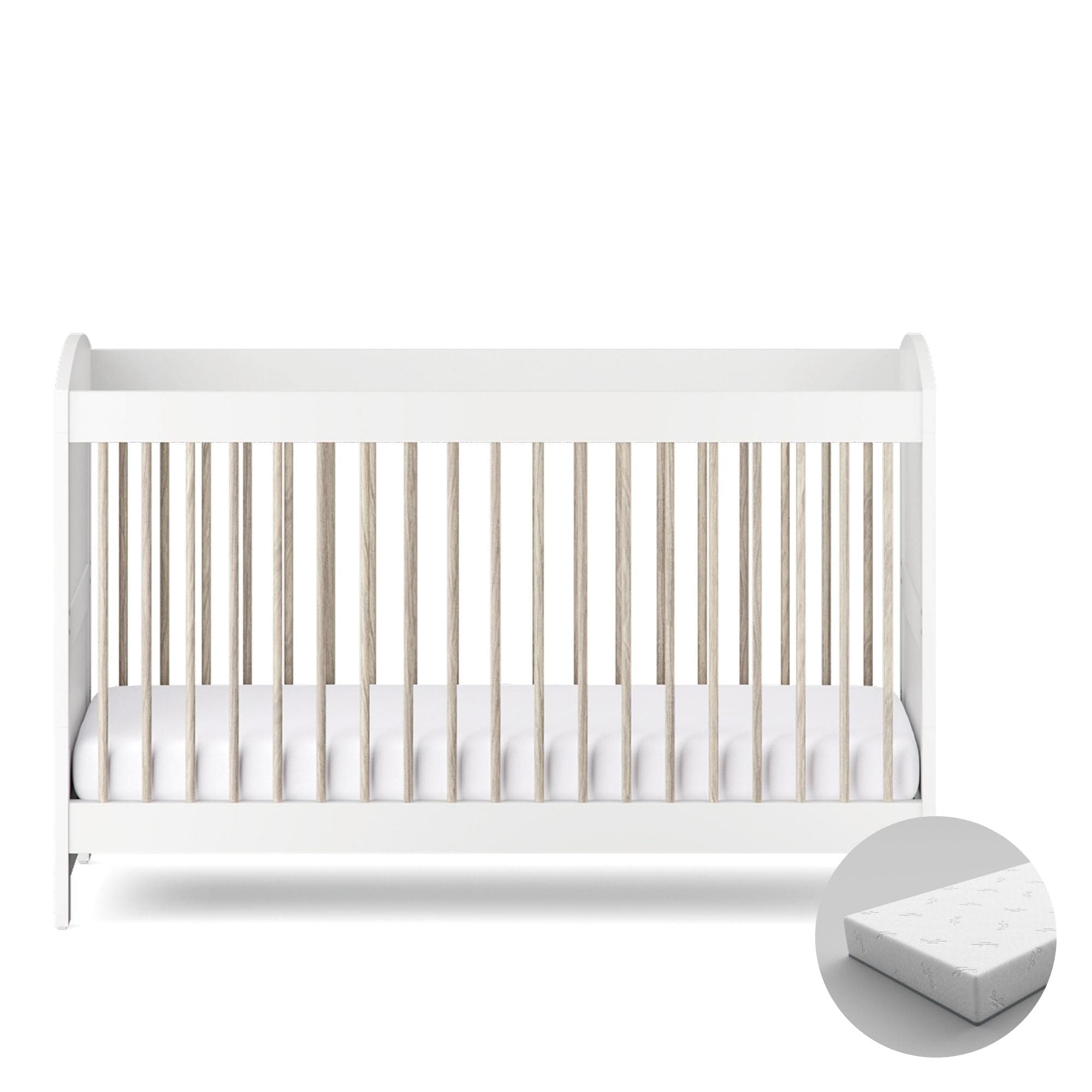 Silver Cross Valencia Cot Bed in White Ash Cot Beds SX8203-1 5055836931207