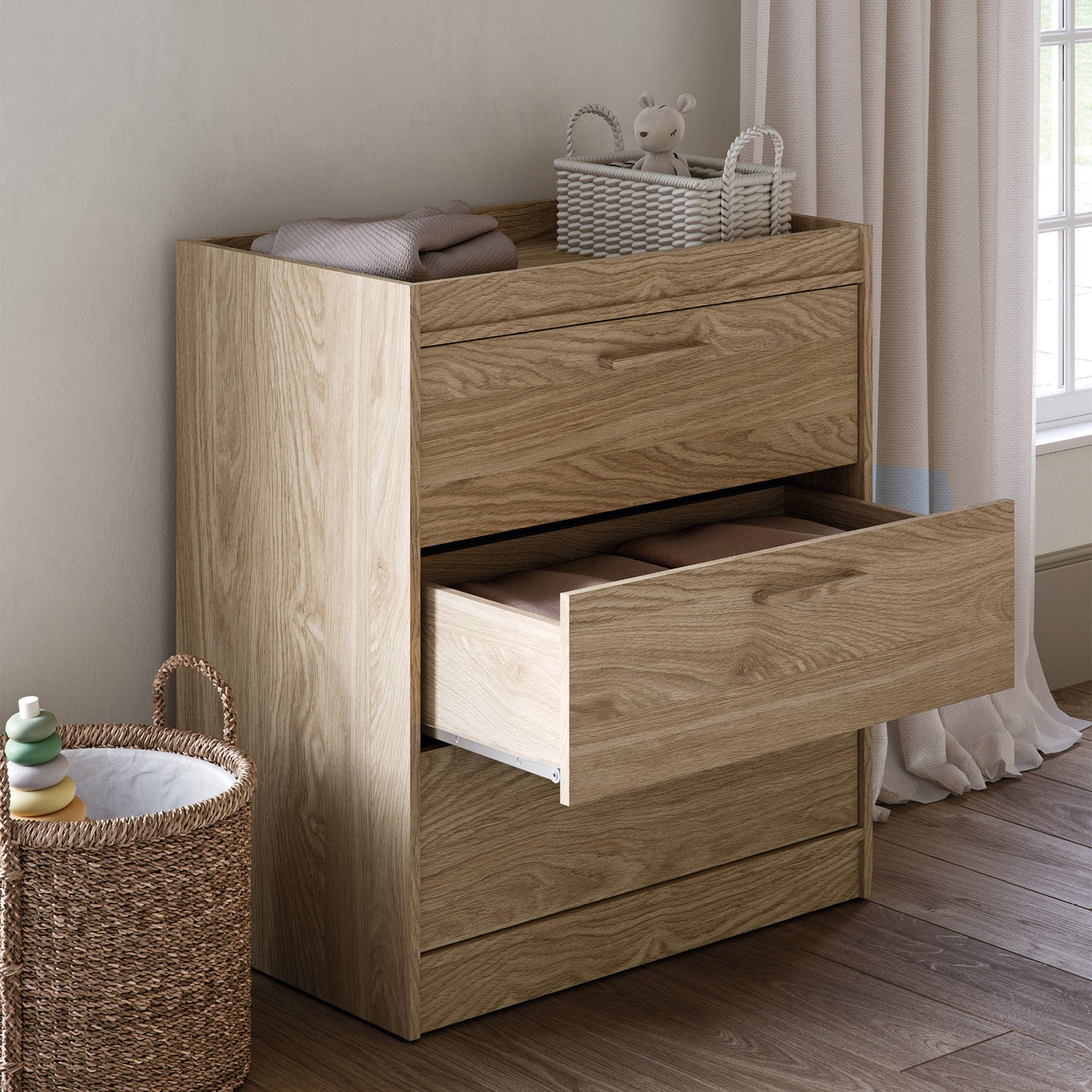 Silver Cross Geneva Dresser in Oak Dressers & Changers SX8196 5055836931160