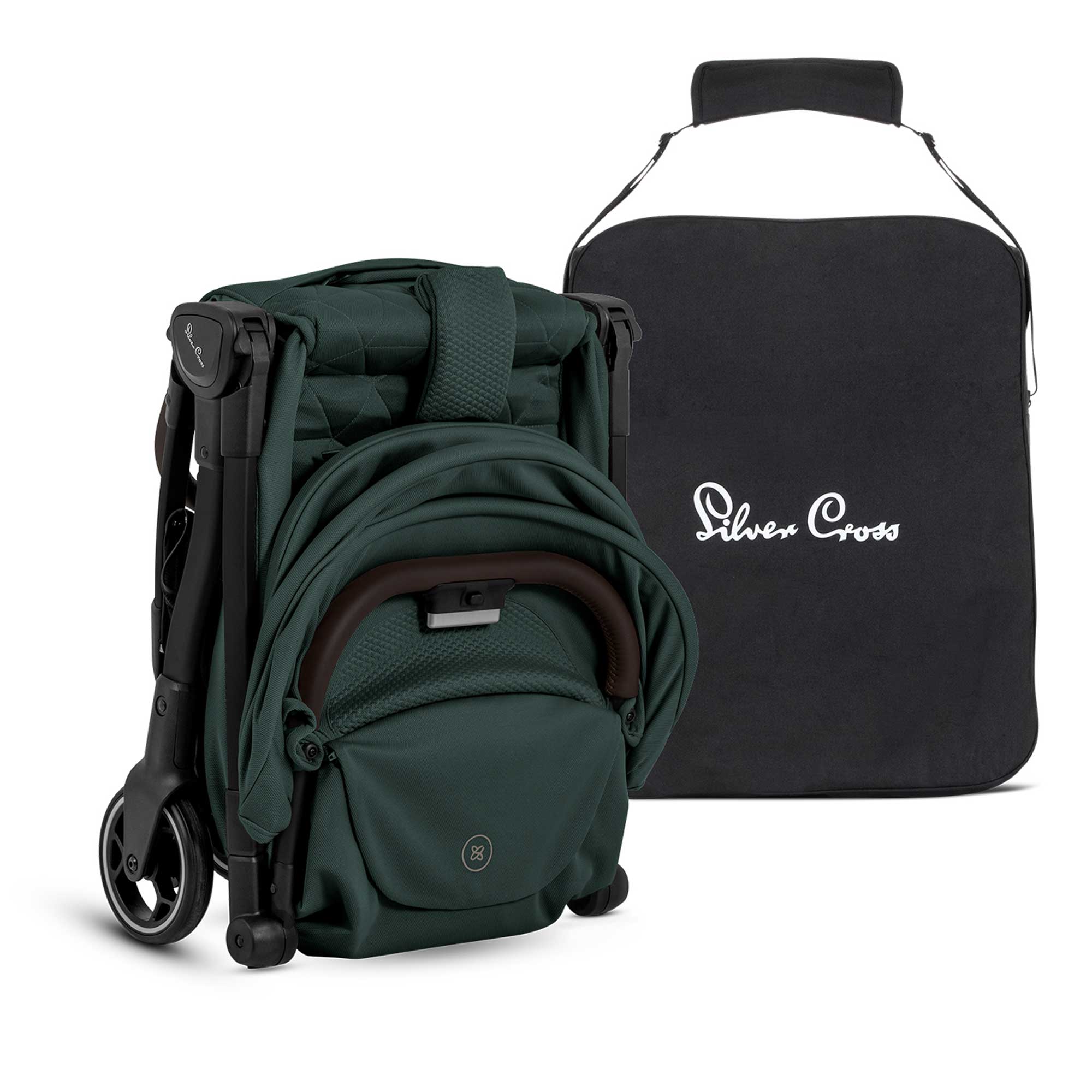 Silver Cross Clic 2 Compact Stroller in Conifer Pushchairs & Buggies