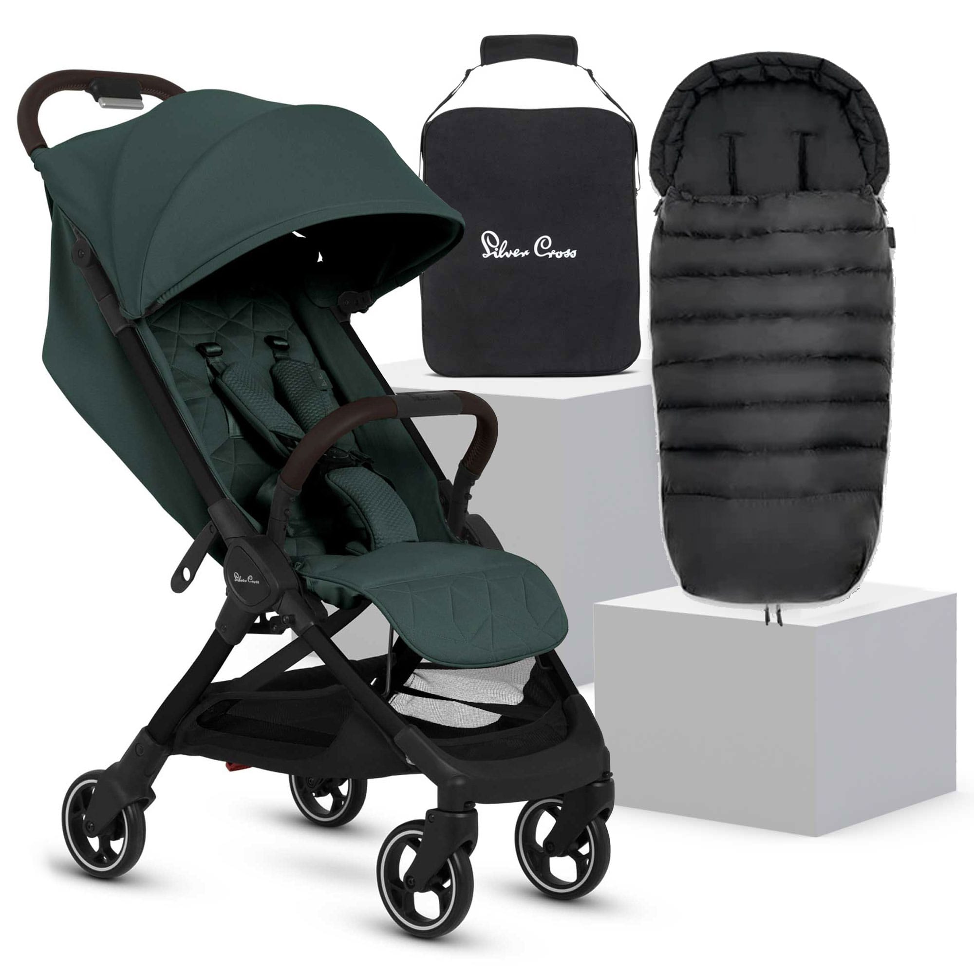 Silver Cross Clic 2 Compact Stroller in Conifer Pushchairs & Buggies 18991-CLIC2-CF 5055836930767