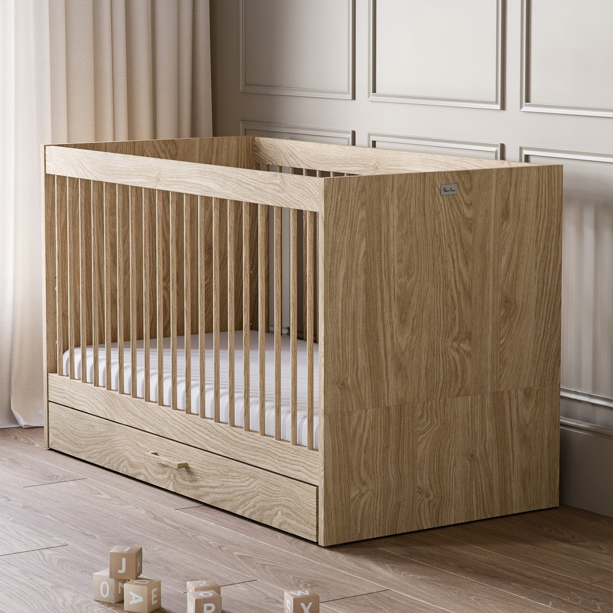 Silver Cross Geneva 3 Piece Room Set in Oak Silver Cross Roomsets