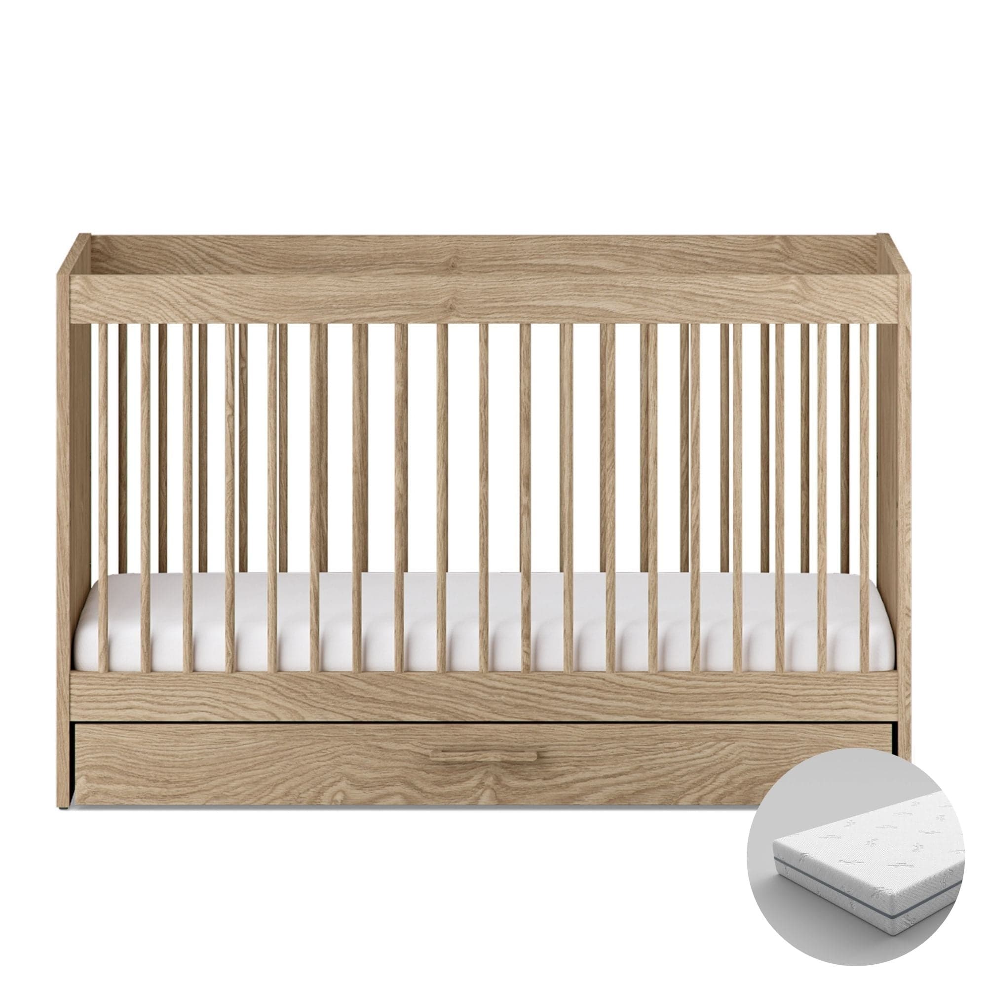 Silver Cross Geneva Cot Bed in Oak Silver Cross Roomsets SX8194-2 5055836931108