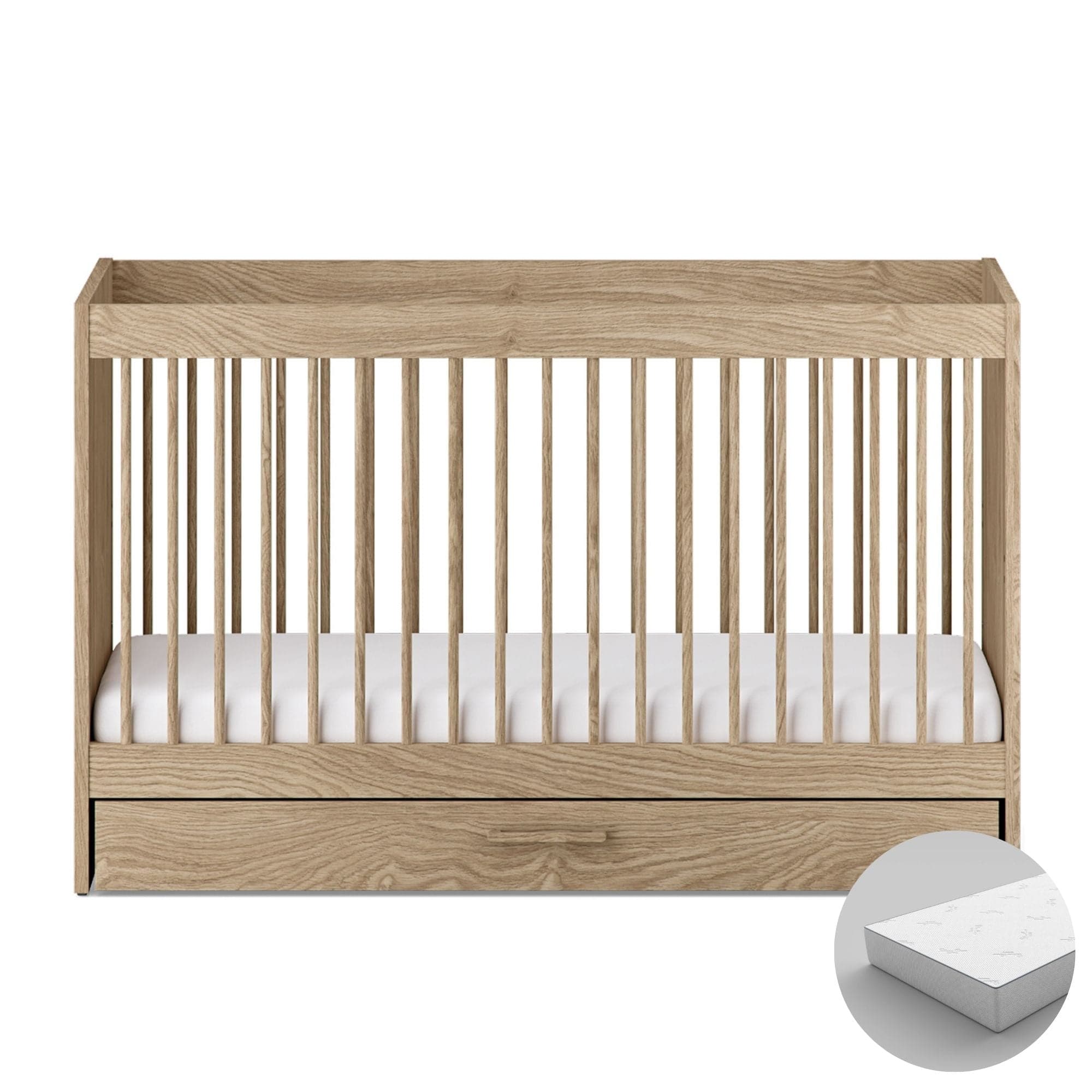 Silver Cross Geneva Cot Bed in Oak Silver Cross Roomsets SX8194-3 5055836931108