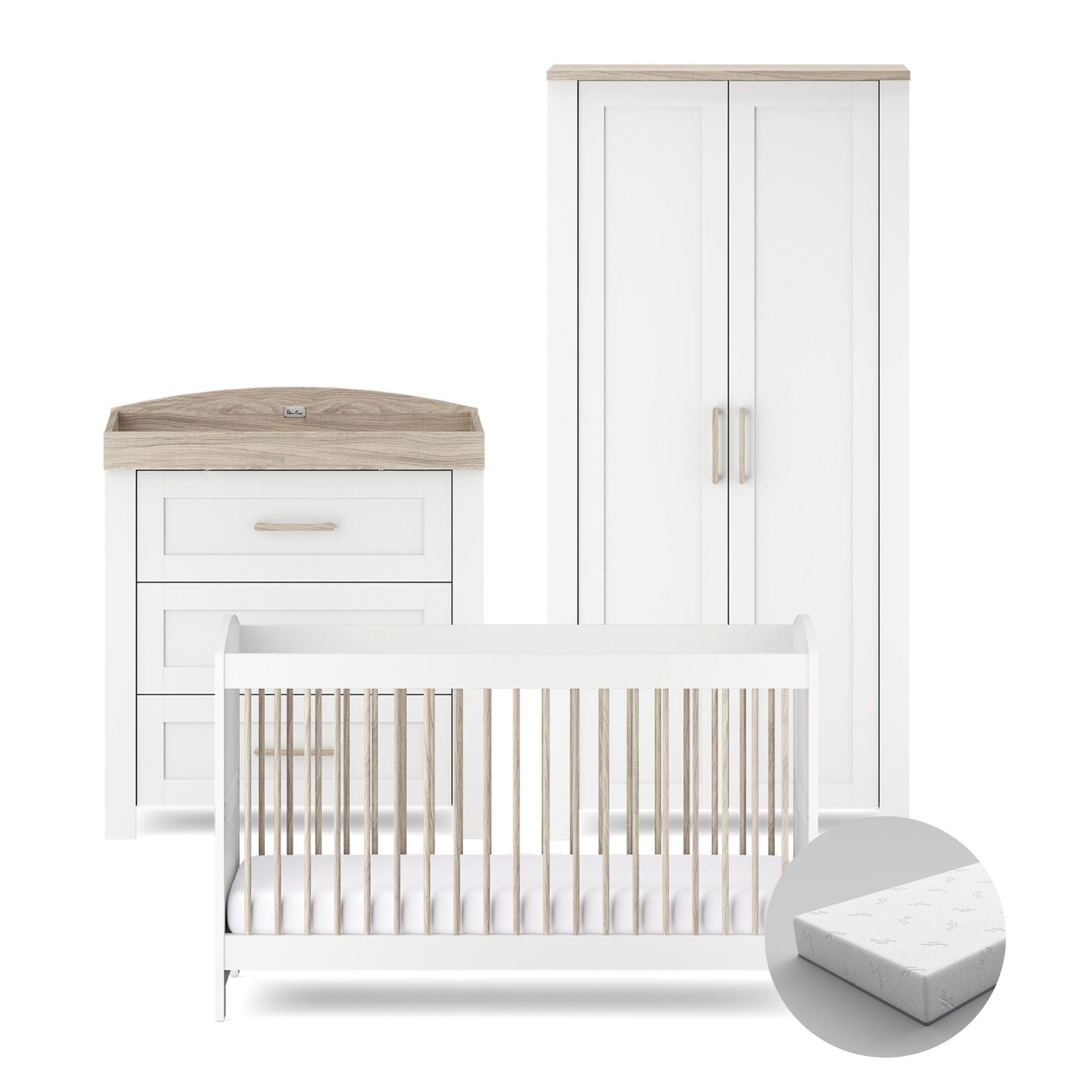 Silver Cross Valencia 3 Piece Room Set in White Ash Silver Cross Roomsets 18953-VAL-1 5055836931207