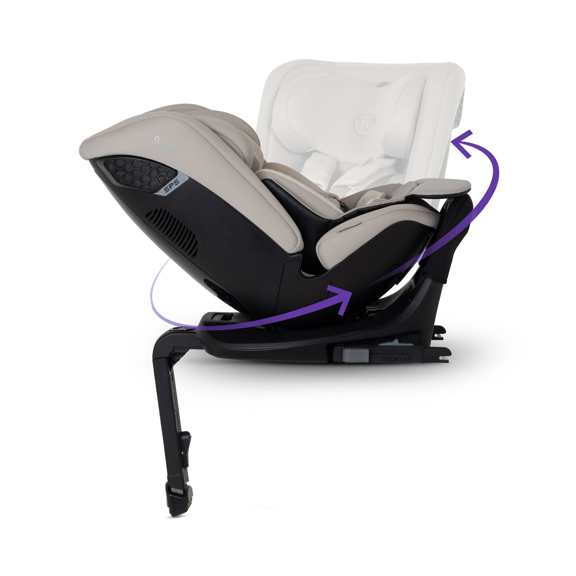 Silver Cross Motion 3 All Size 360 Car Seat in Natural Taupe Toddler Car Seats SX461.NT 5055836934871