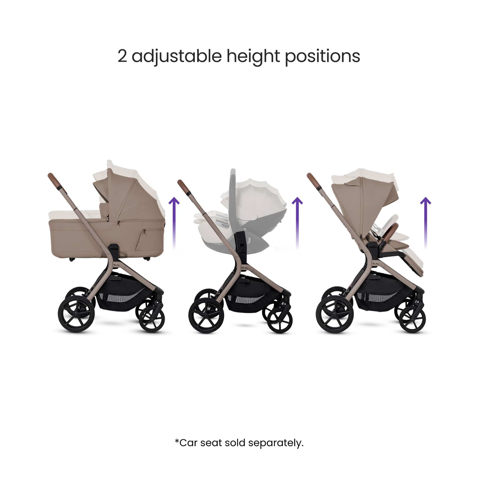Silver Cross Breez Cybex Bundle in Champagne Travel Systems