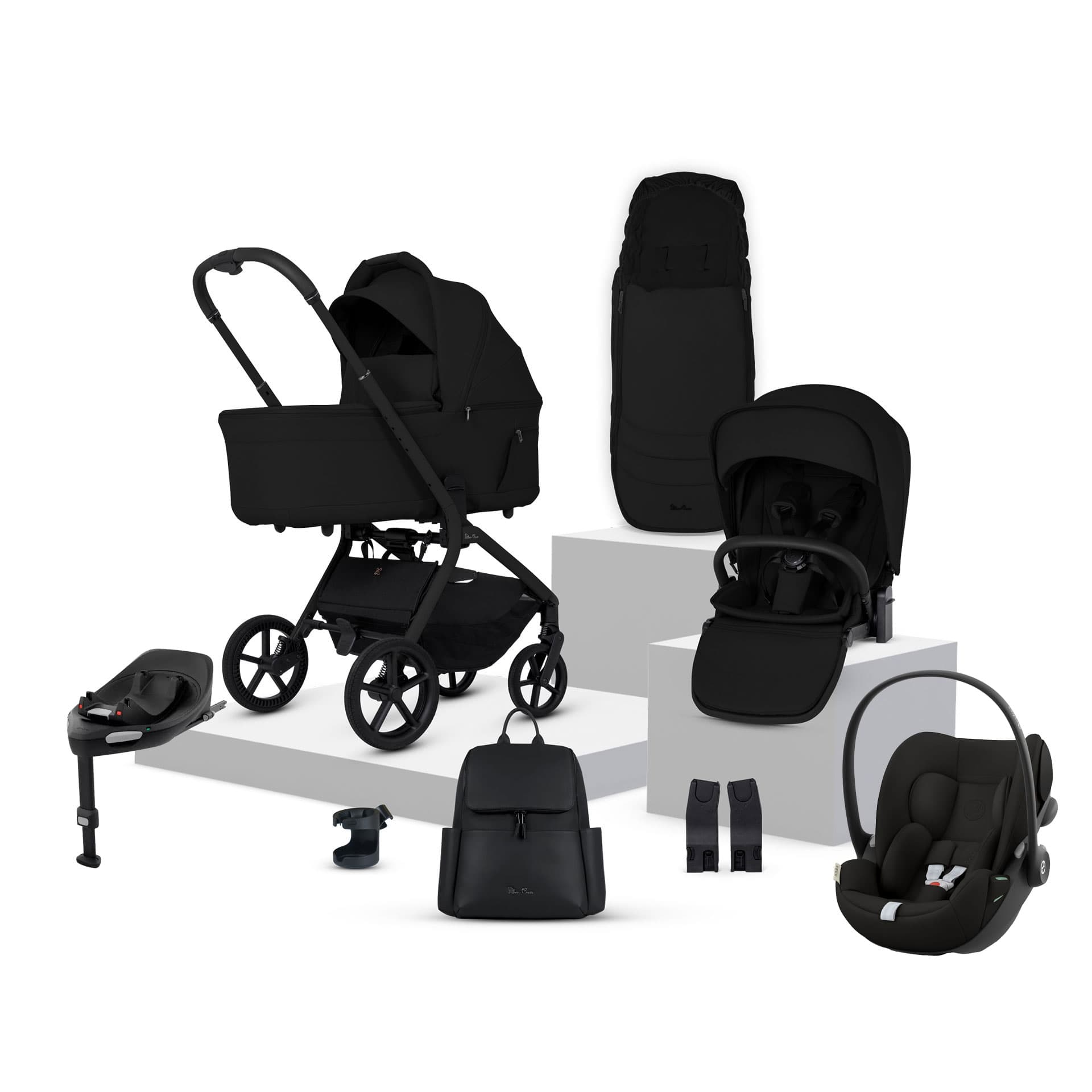 Silver Cross Breez Cybex Bundle in Onyx Travel Systems 22071-ONY 5055836934710