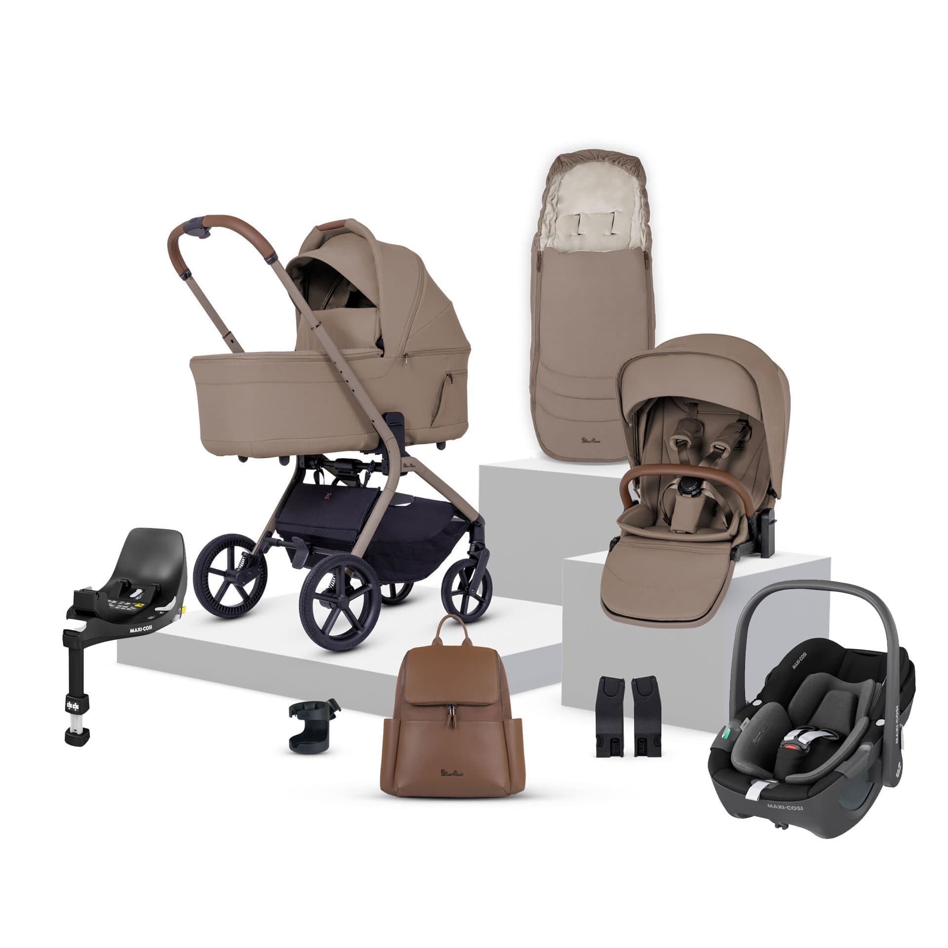 Silver Cross Breez Maxi-Cosi Bundle in Champagne Travel Systems 22079-CHA-1 5055836934697