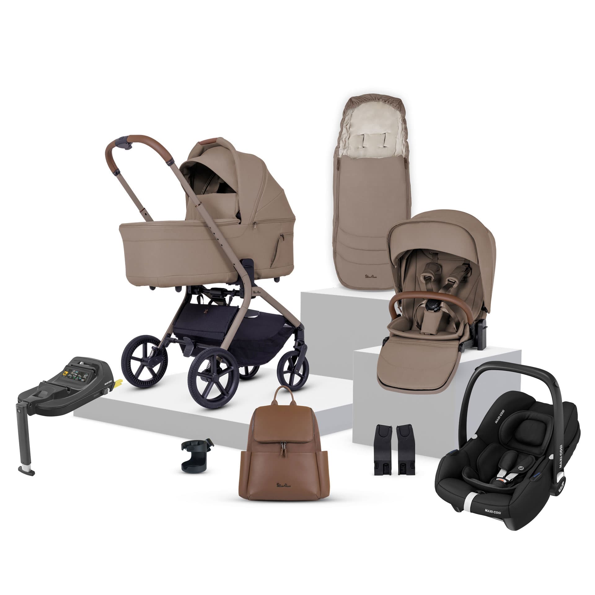 Silver Cross Breez Maxi-Cosi Bundle in Champagne Travel Systems 22079-CHA 5055836934697
