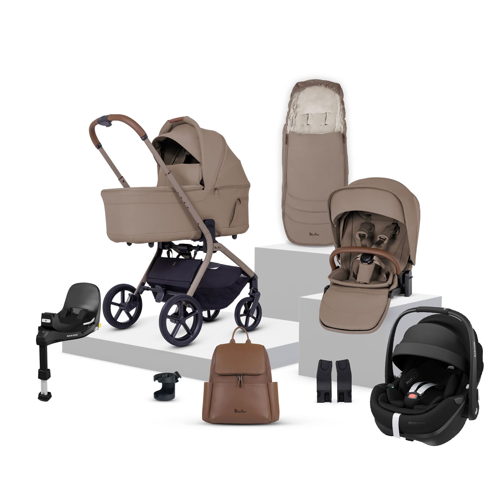 Silver Cross Breez Maxi-Cosi Bundle in Champagne Travel Systems 22079-CHA-2 5055836934697